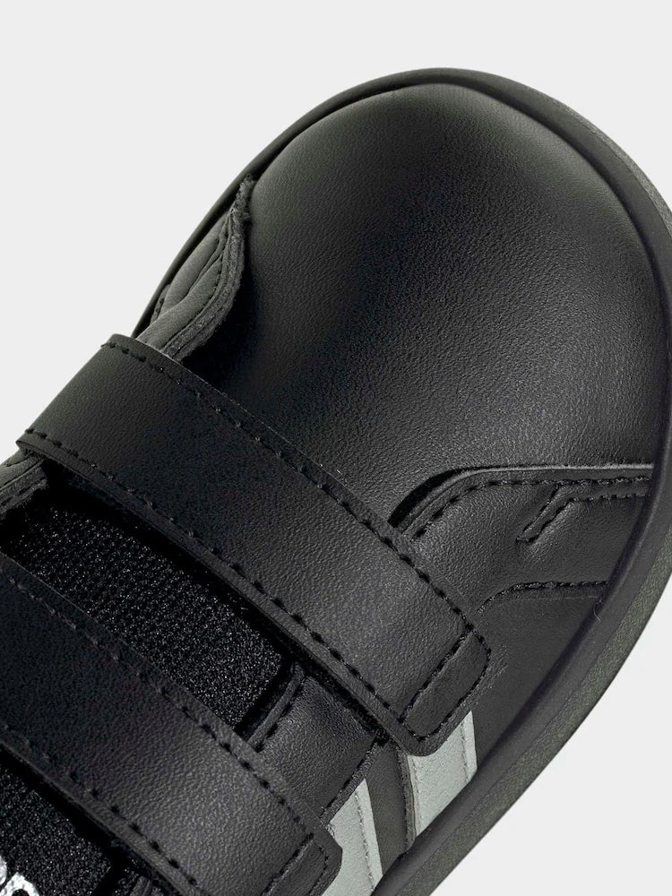 adidas Black/Silver Grand Court 3.0 Infant Trainers