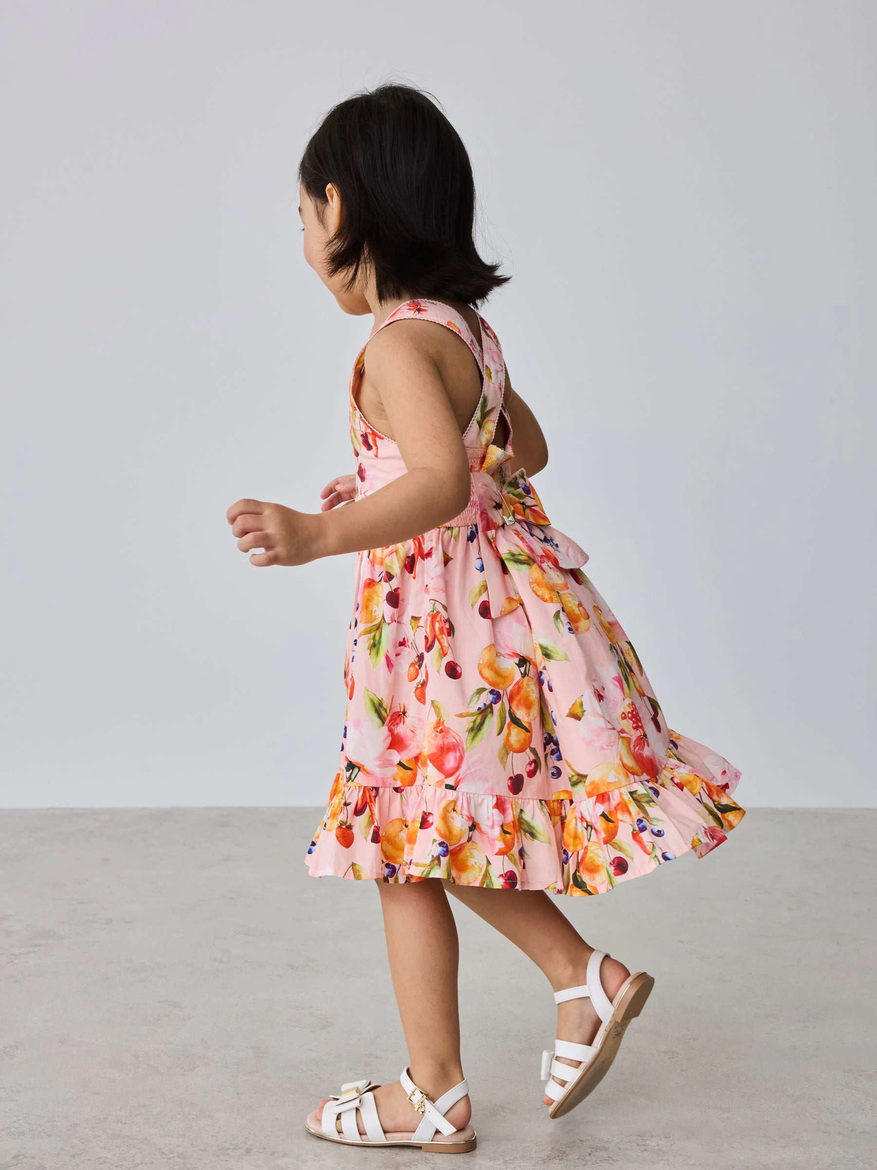 Baker by Ted Baker Fruit Print Cross-Back Tiered Multi Dress