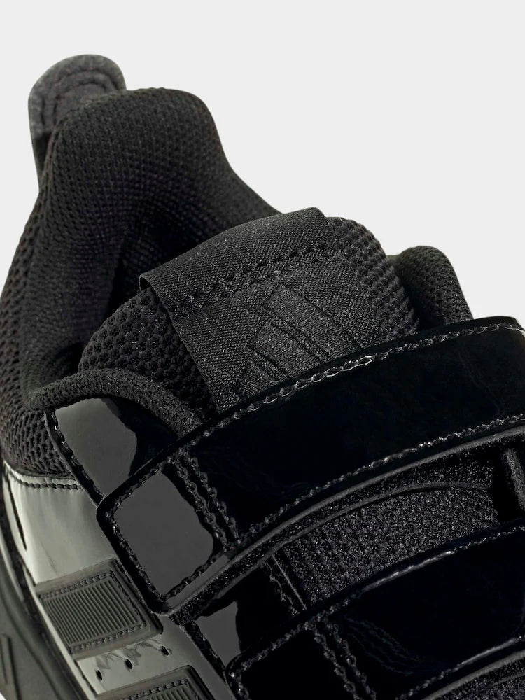 adidas Patent Black Hook and Loop Tensaur Sport 3.0 Junior Trainers