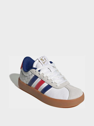 adidas White/Navy VL Court 3.0 Junior Trainers