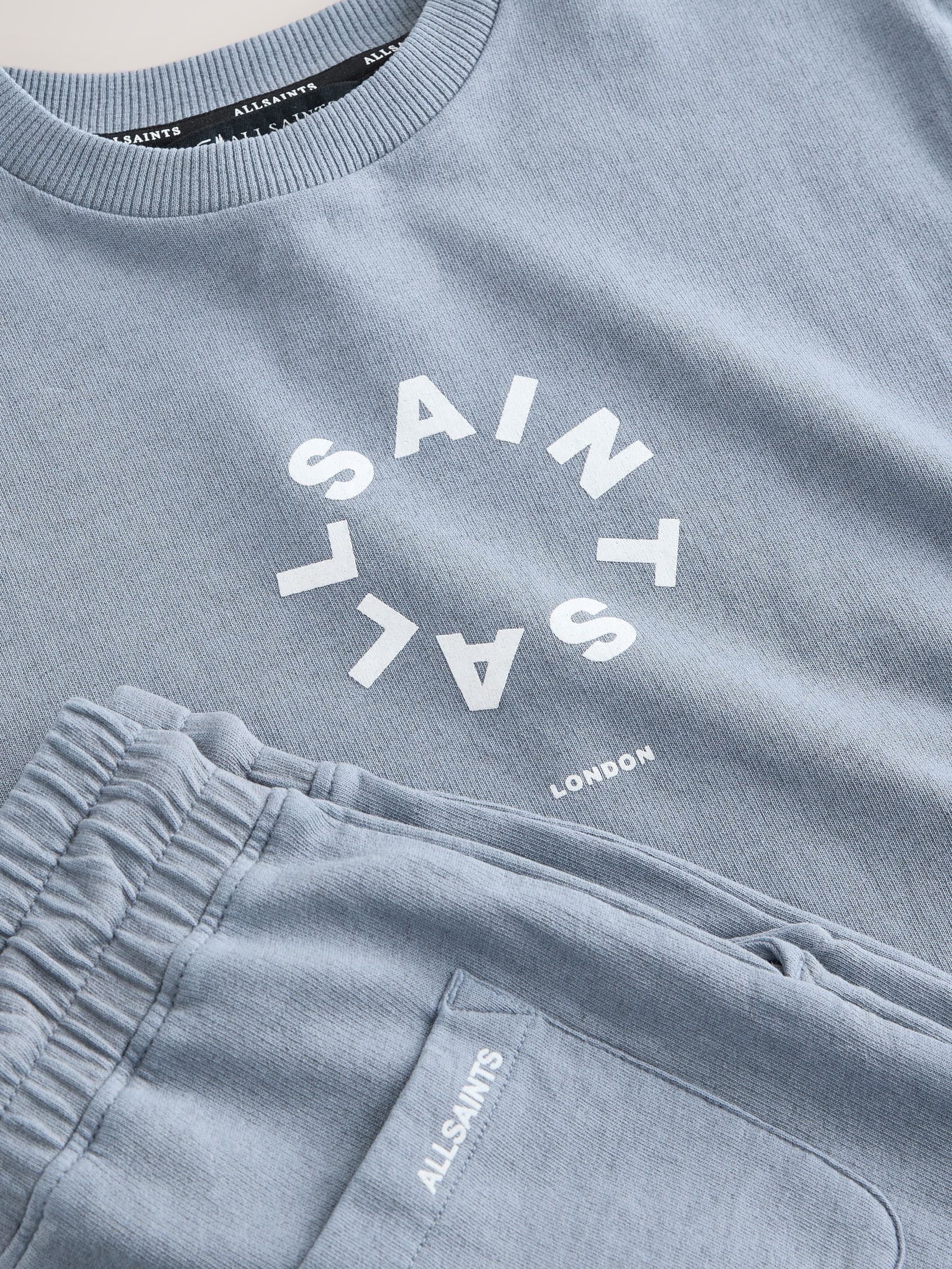 smALLSAINTS Blue Tierra T-Shirt and Sweat Shorts Set