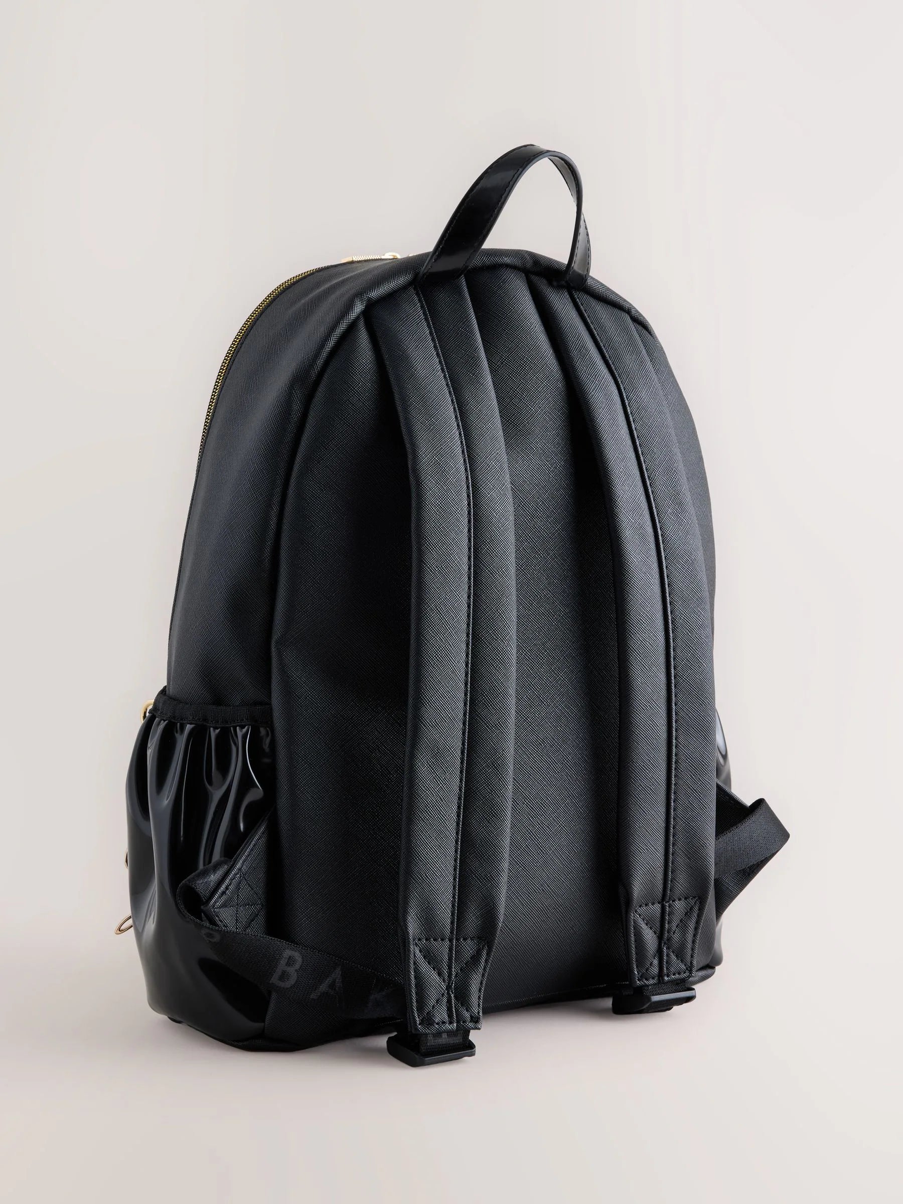 Baker by Ted Baker Black Back to School Childrens Embossed Bow Backpack