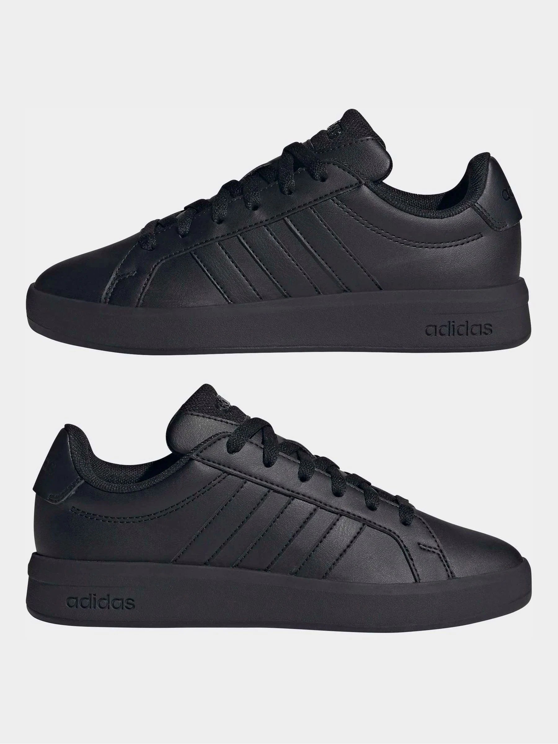 adidas Black Grand Court 3.0 Junior Trainers