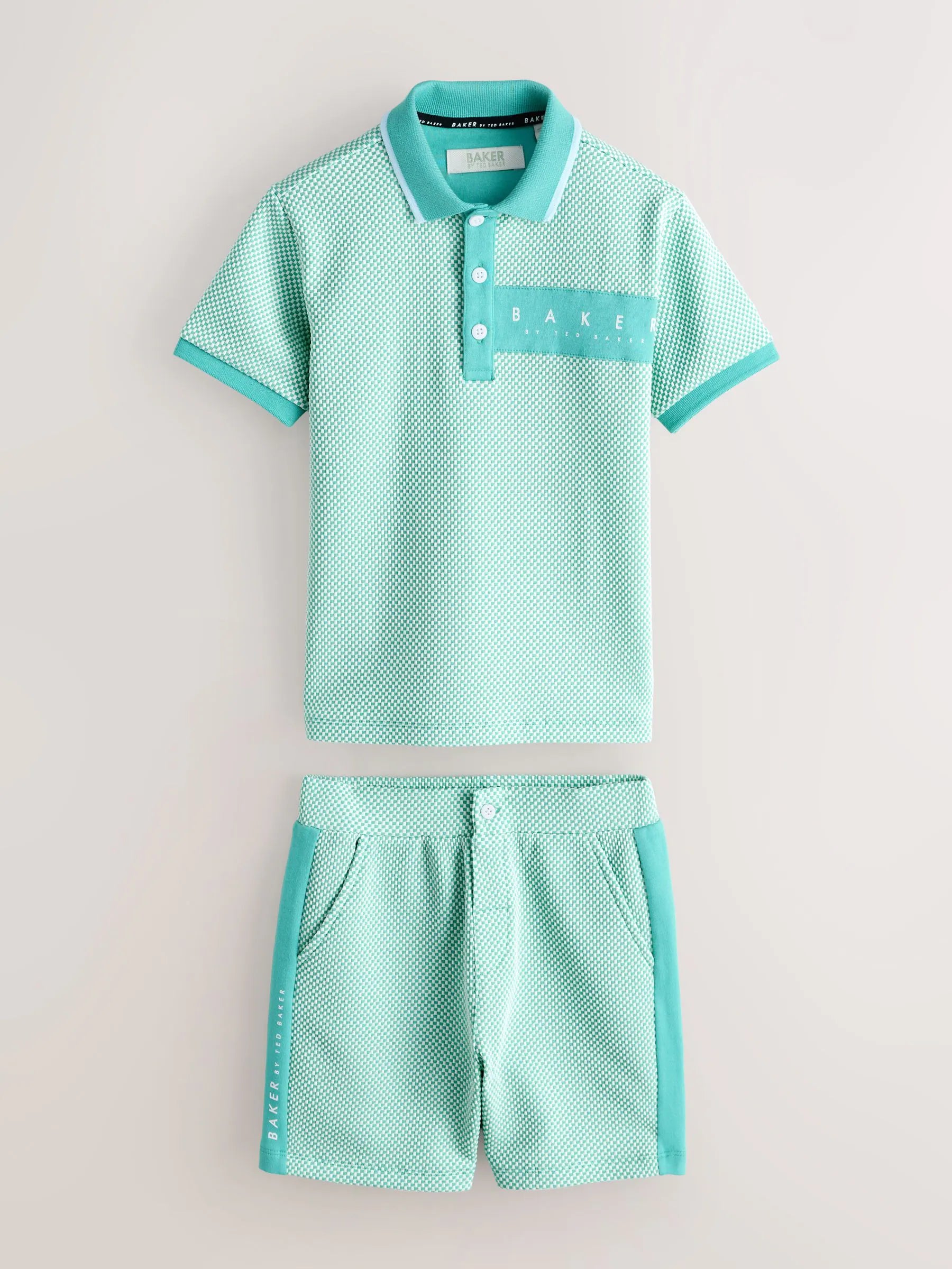 Baker by Ted Baker Textured Polo Shirt and Shorts Set