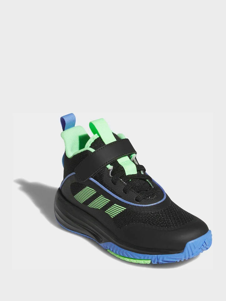 adidas Black/Green Ownthegame 3.0 Kids Trainers