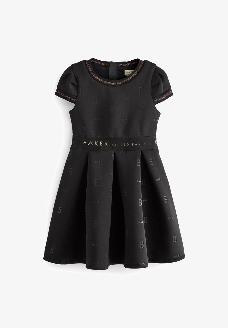 Pre-owned BAKER BY TED BAKER EMBOSSED SCUBA BLACK DRESS - Cocktail dress / Party dress - black