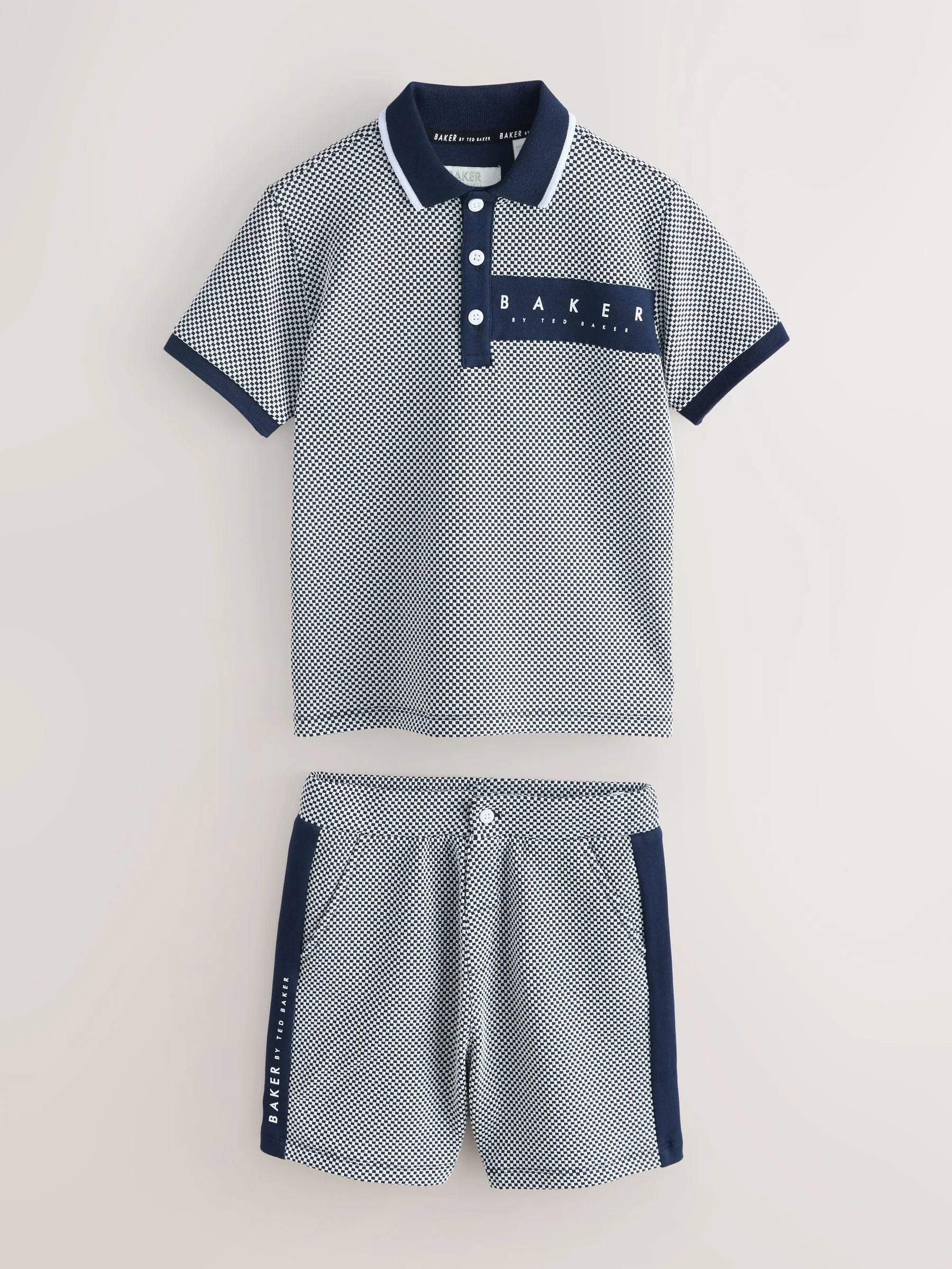 Baker by Ted Baker Textured Polo Shirt and Shorts Set