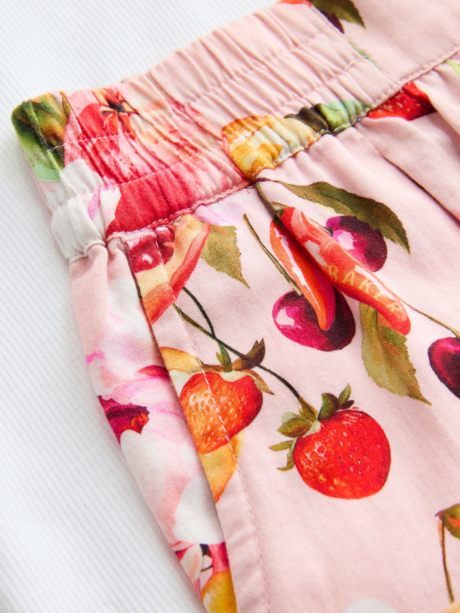 Baker by Ted Baker Multi Ruched Cropped Top & Fruit Short 2 Piece Set