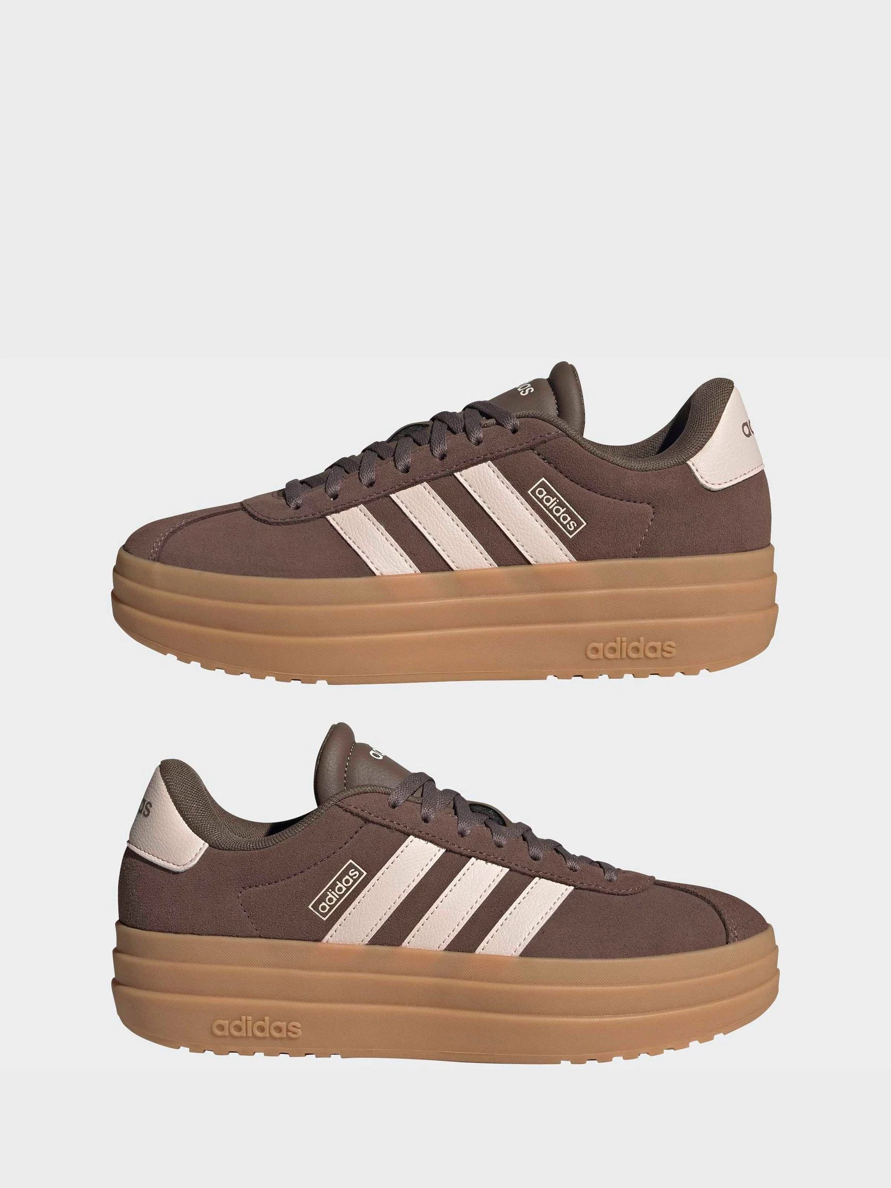 adidas Brown/Pink VL Court Bold Trainers