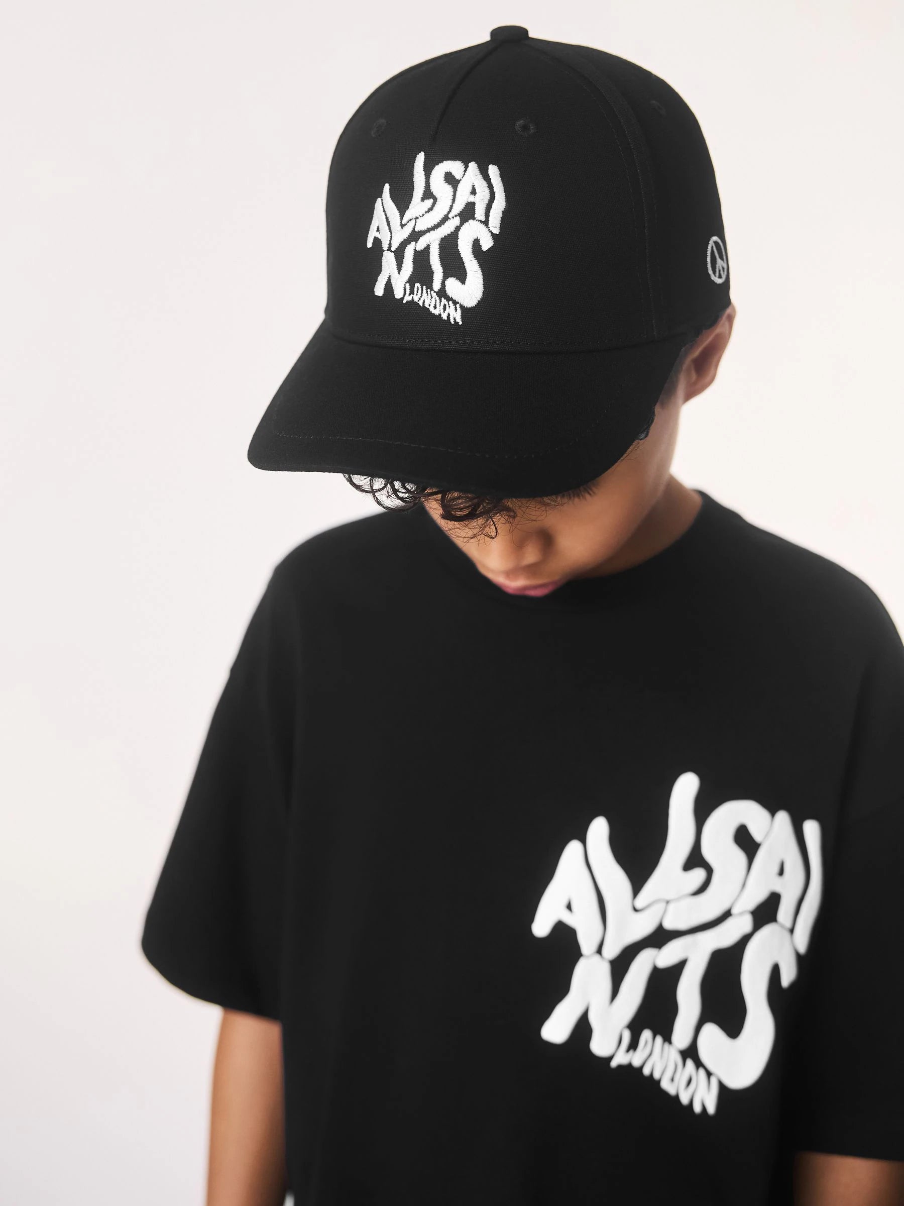 smALLSAINTS Black Logo Baseball Cap