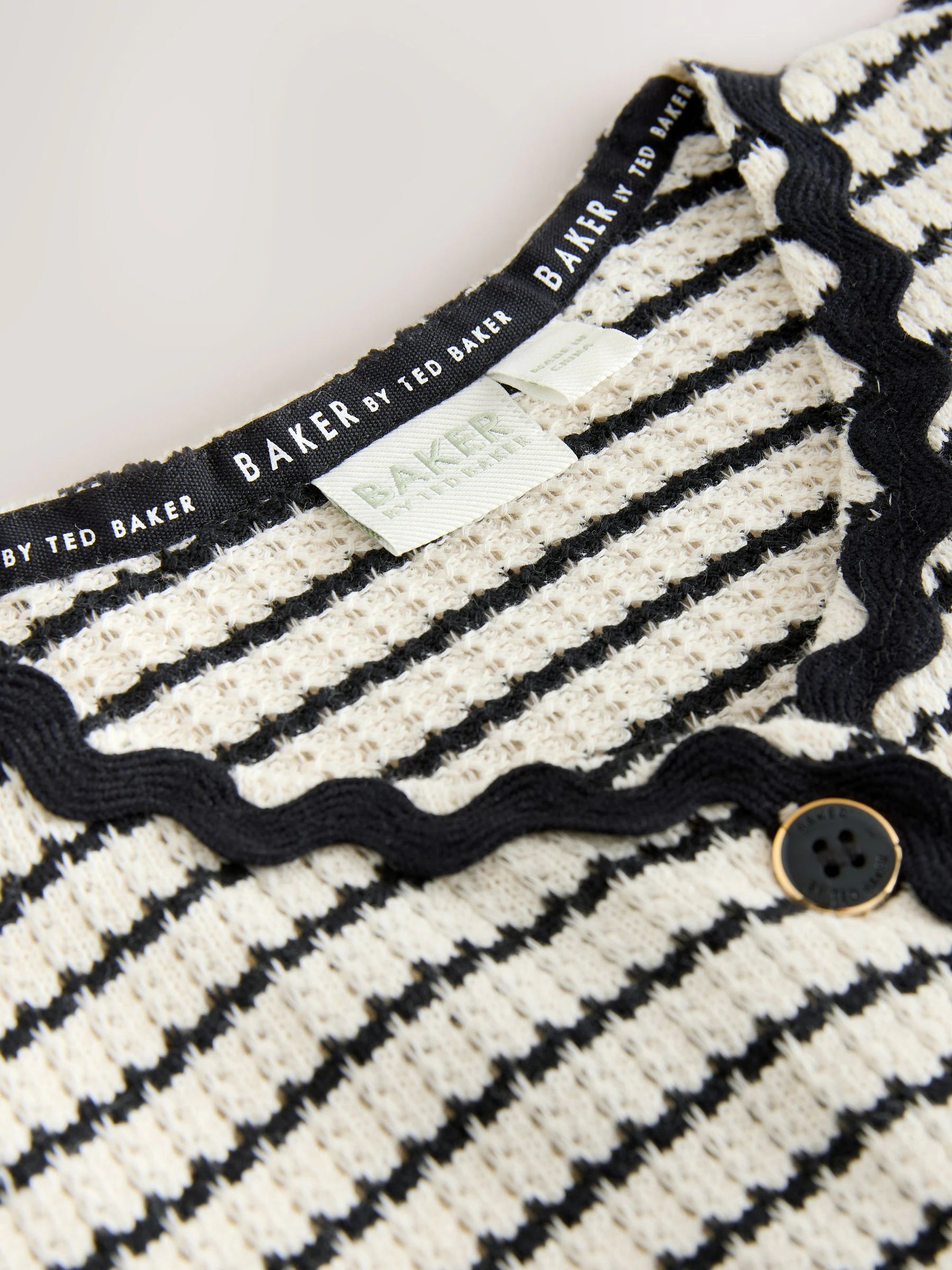 Baker by Ted Baker 2 Piece Ric-Rac Crochet Vest & Shorts Set