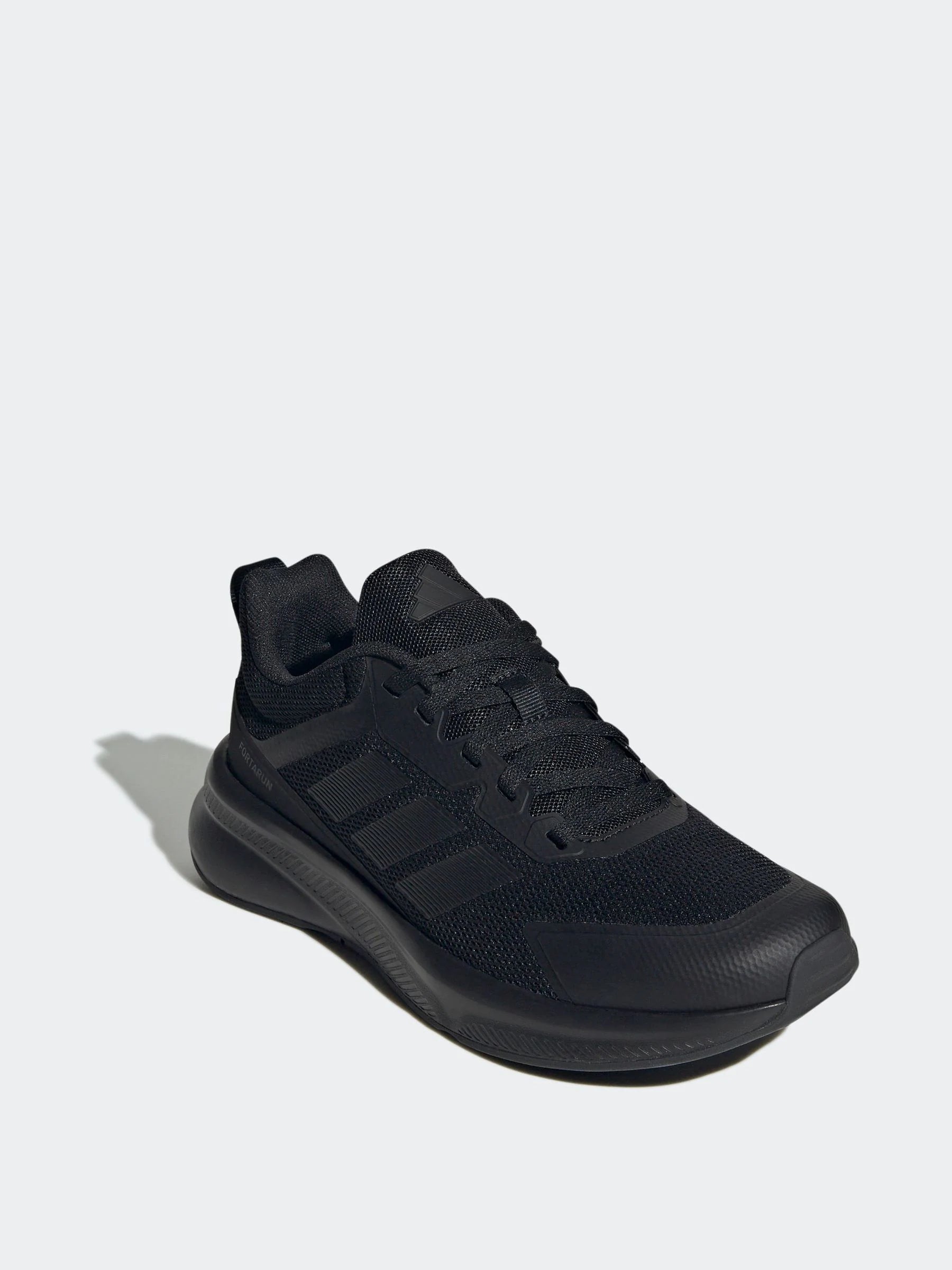 adidas Black Fortarun 4.0 Lace Junior Trainers