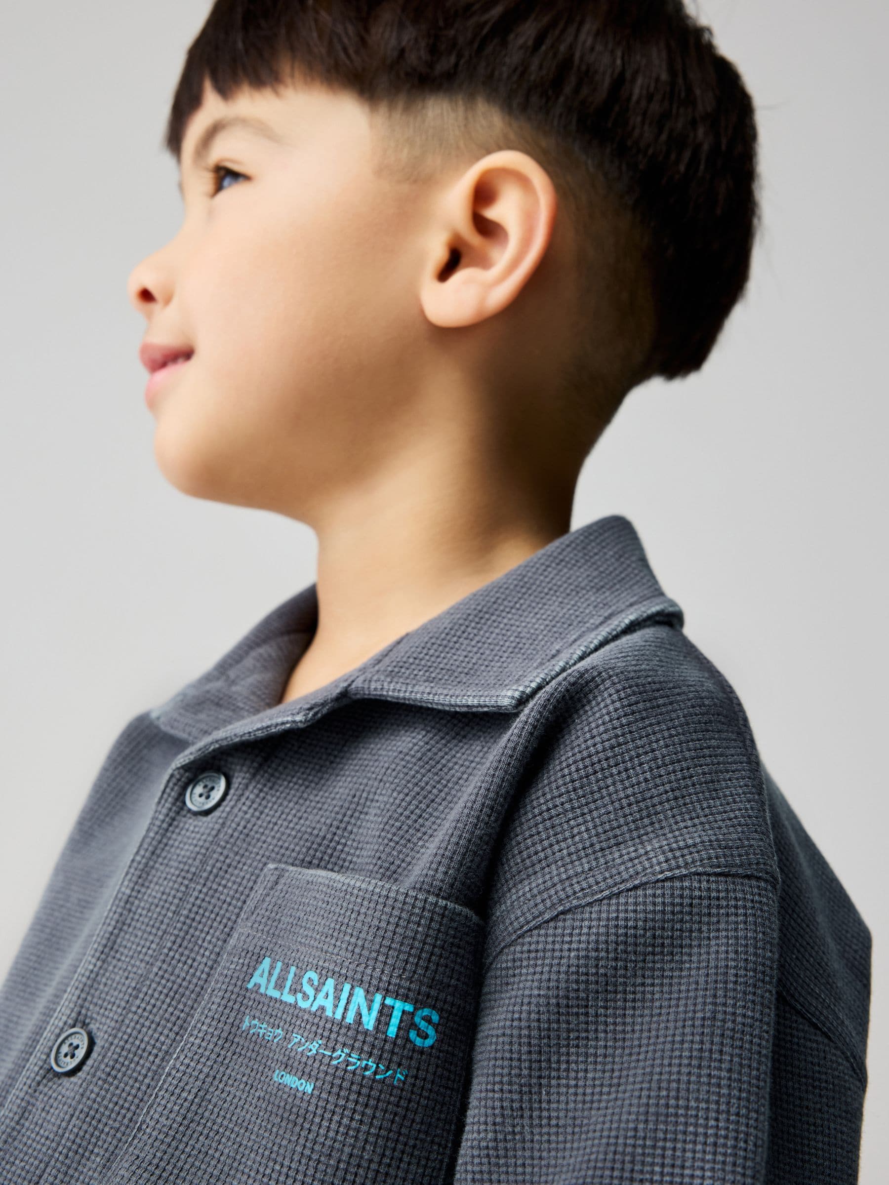 smALLSAINTS Washed Black Underground Waffle Shirt and Short Younger Set