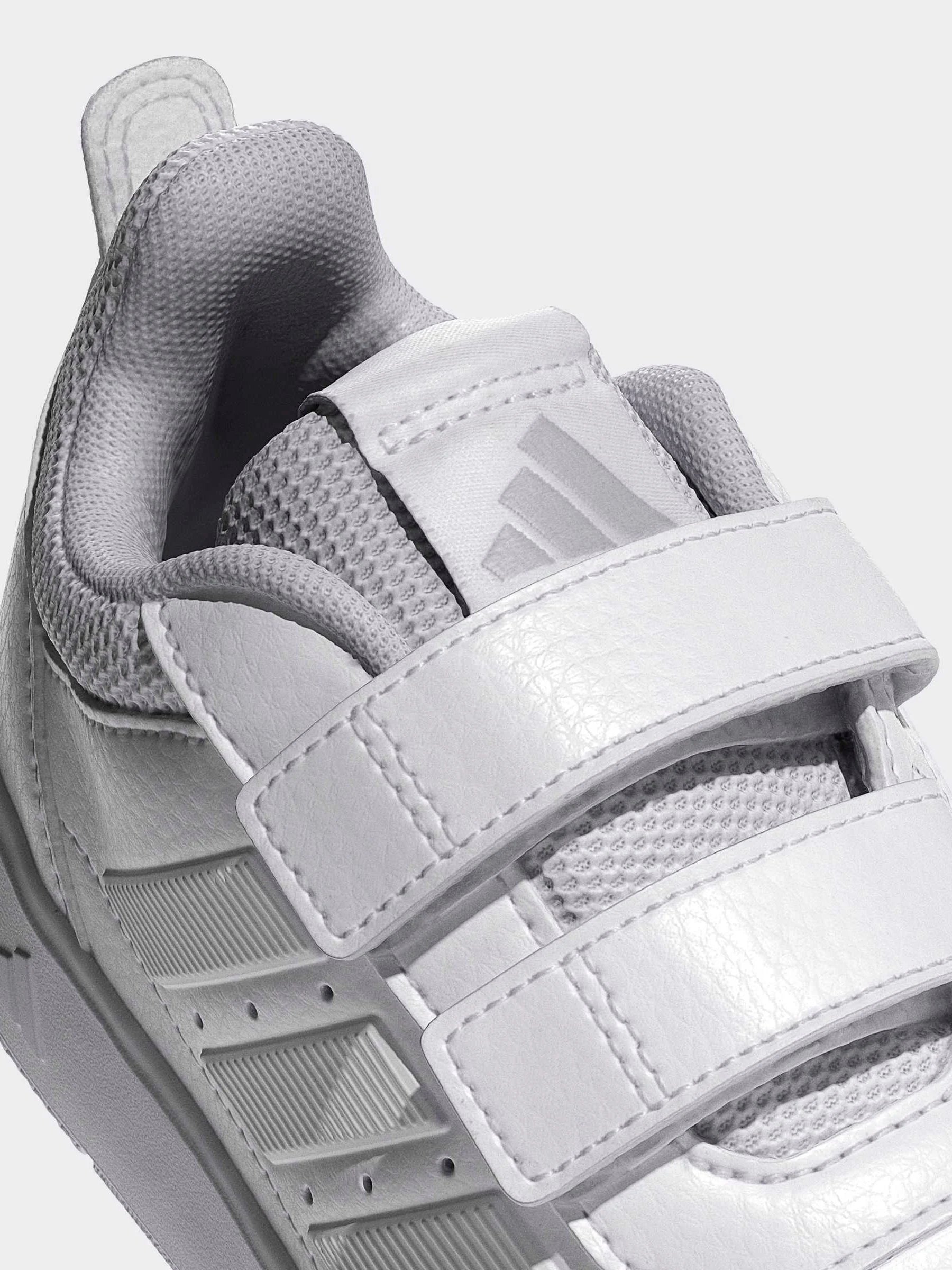 adidas White Hook and Loop Tensaur Sport 3.0 Junior Trainers