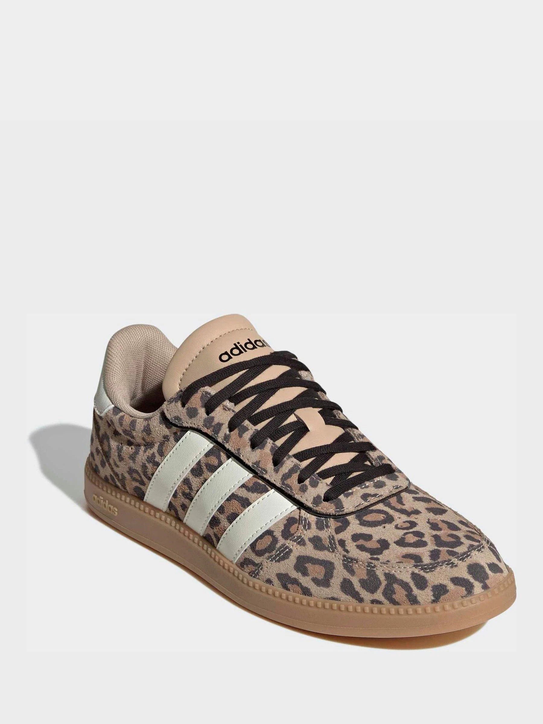 adidas Brown Leopard Print Breaknet Sleek Trainers