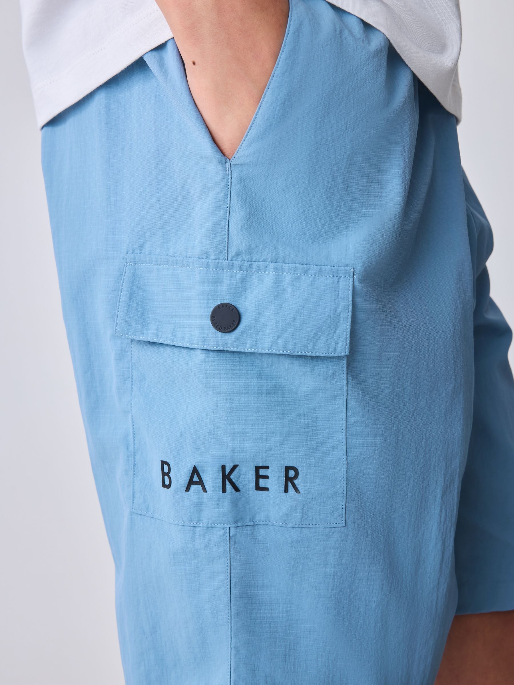 Baker by Ted Baker Blue Shirt, T-Shirt and Shorts Set