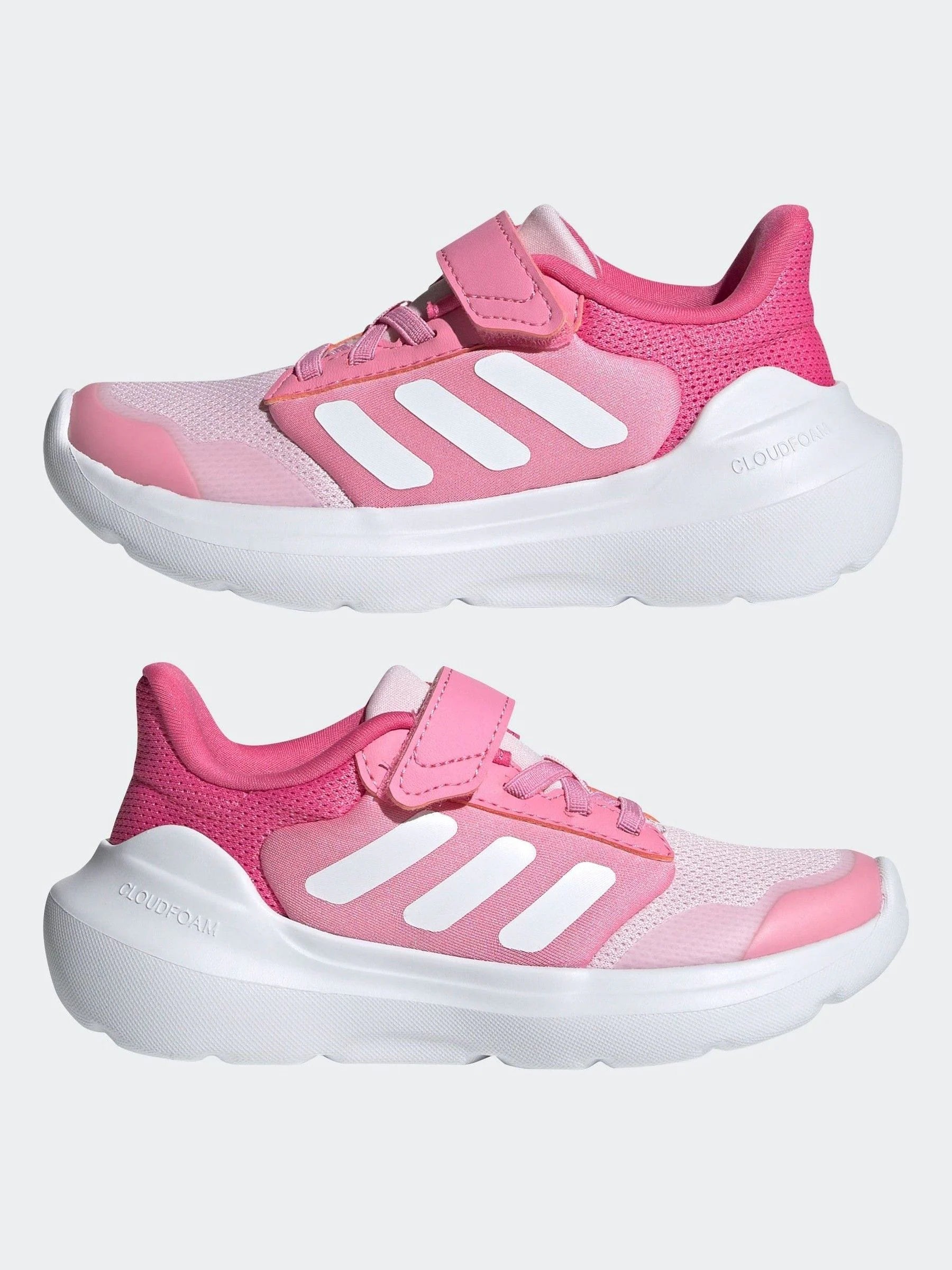 adidas Pink Tensaur Run 2.0 Hook and Loop Kids Trainers