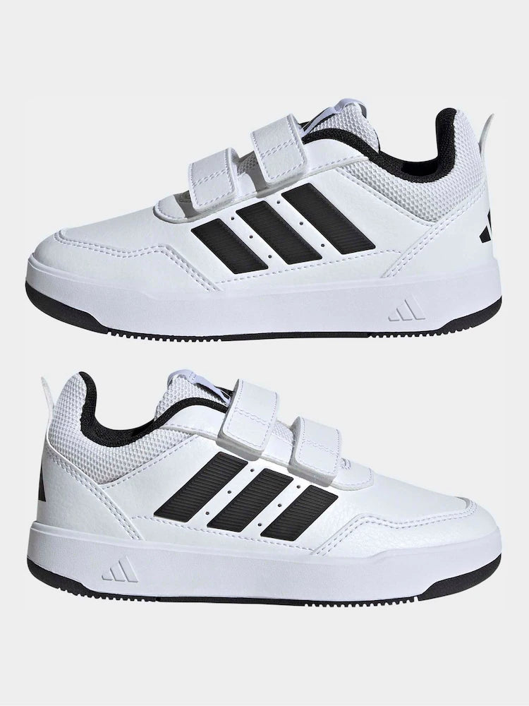 adidas White/Black Hook and Loop Tensaur Sport 3.0 Junior Trainers