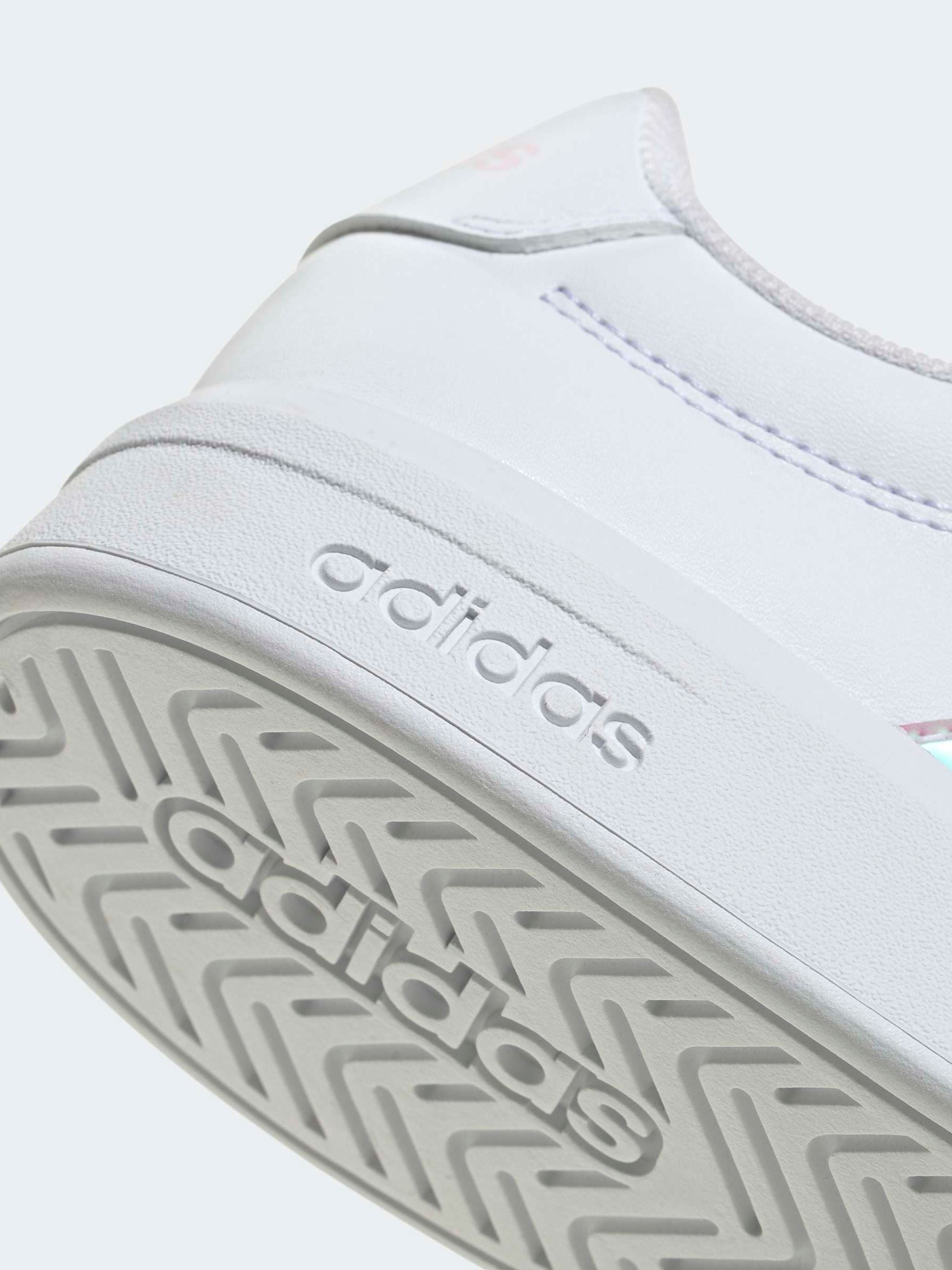 adidas White Grand Court 3.0 Junior Trainers