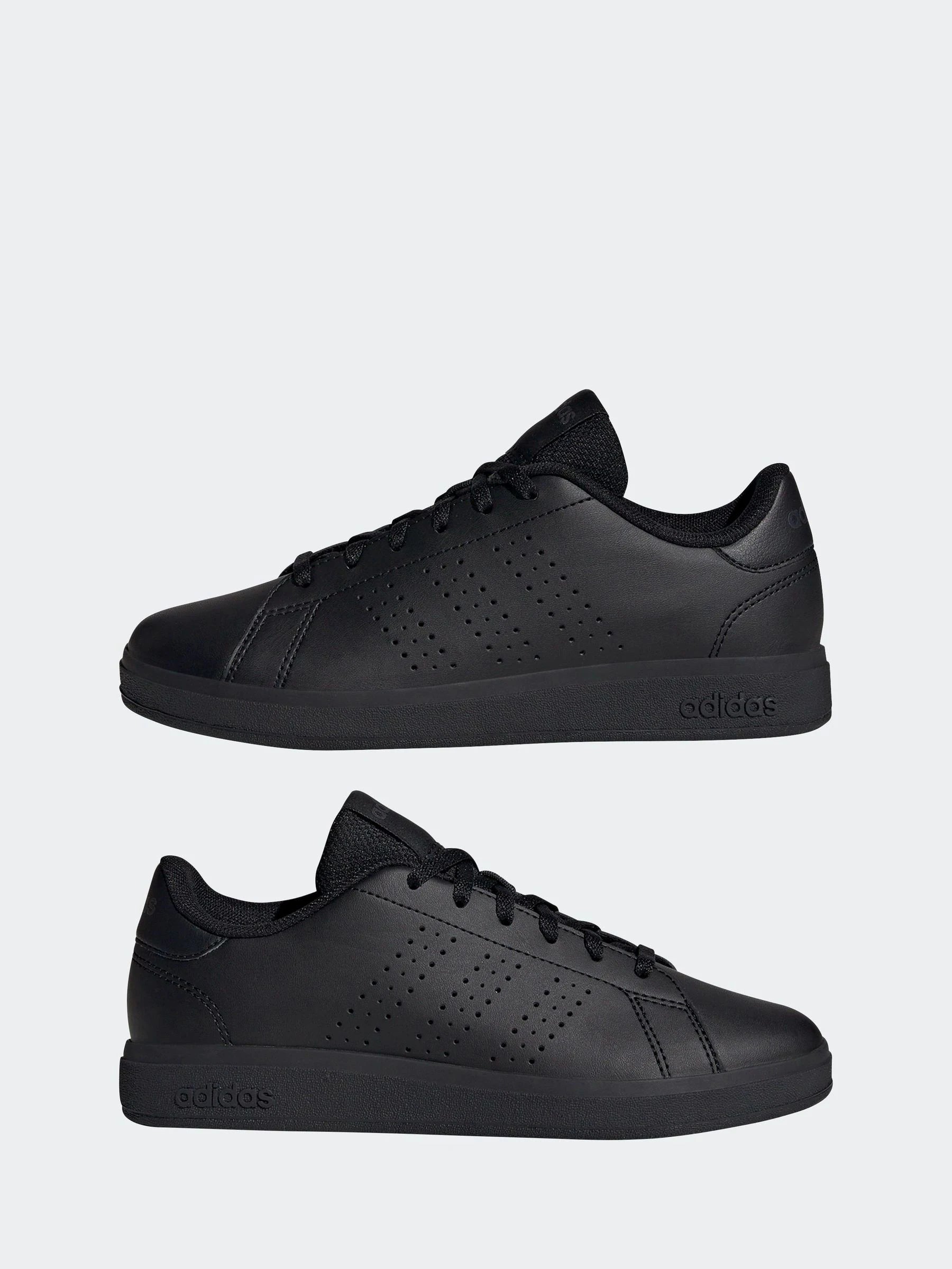 adidas Black Advantage Base 2.0 Lace Junior Trainers