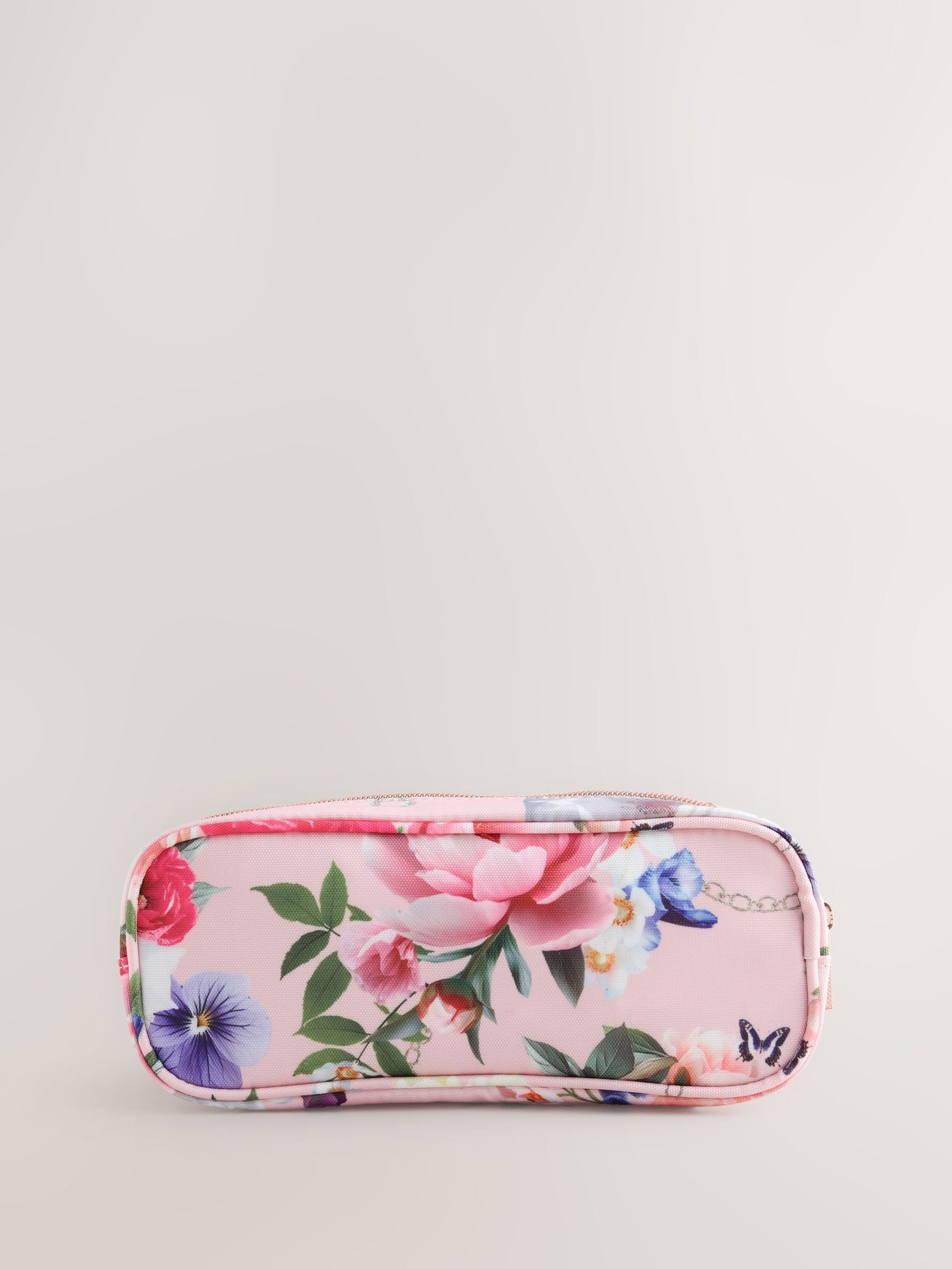 Baker by Ted Baker Back to School Pink Floral Bow Pencil Case