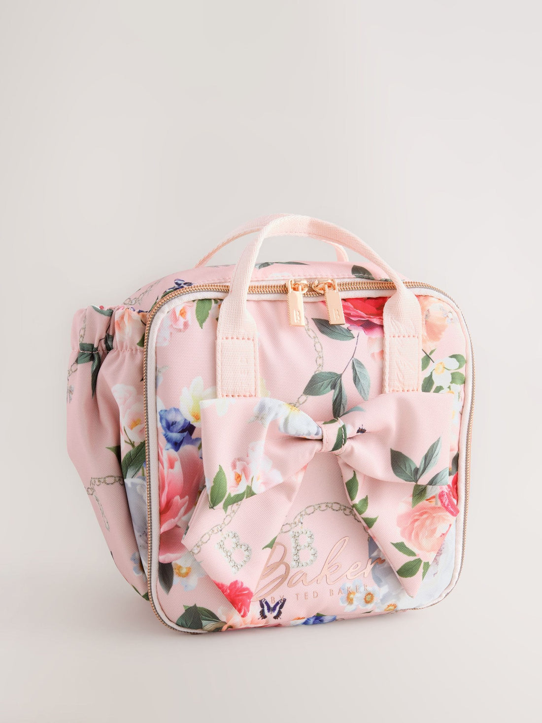 Baker by Ted Baker Pink Back to School Childrens Floral Bow Lunch Bag