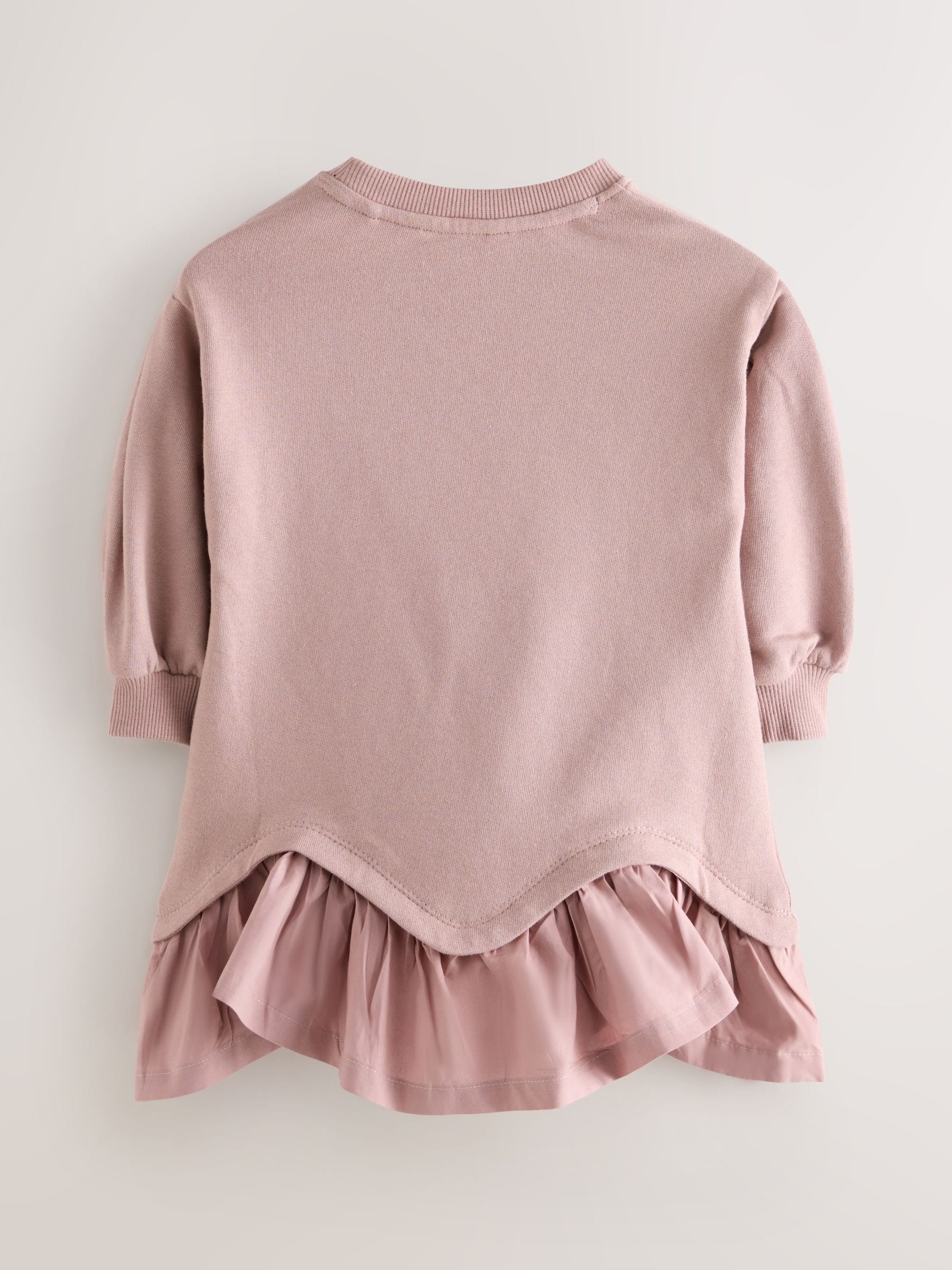 smALLSAINTS Mid Pink Tierra Peplum Younger Girls Sweat Dress