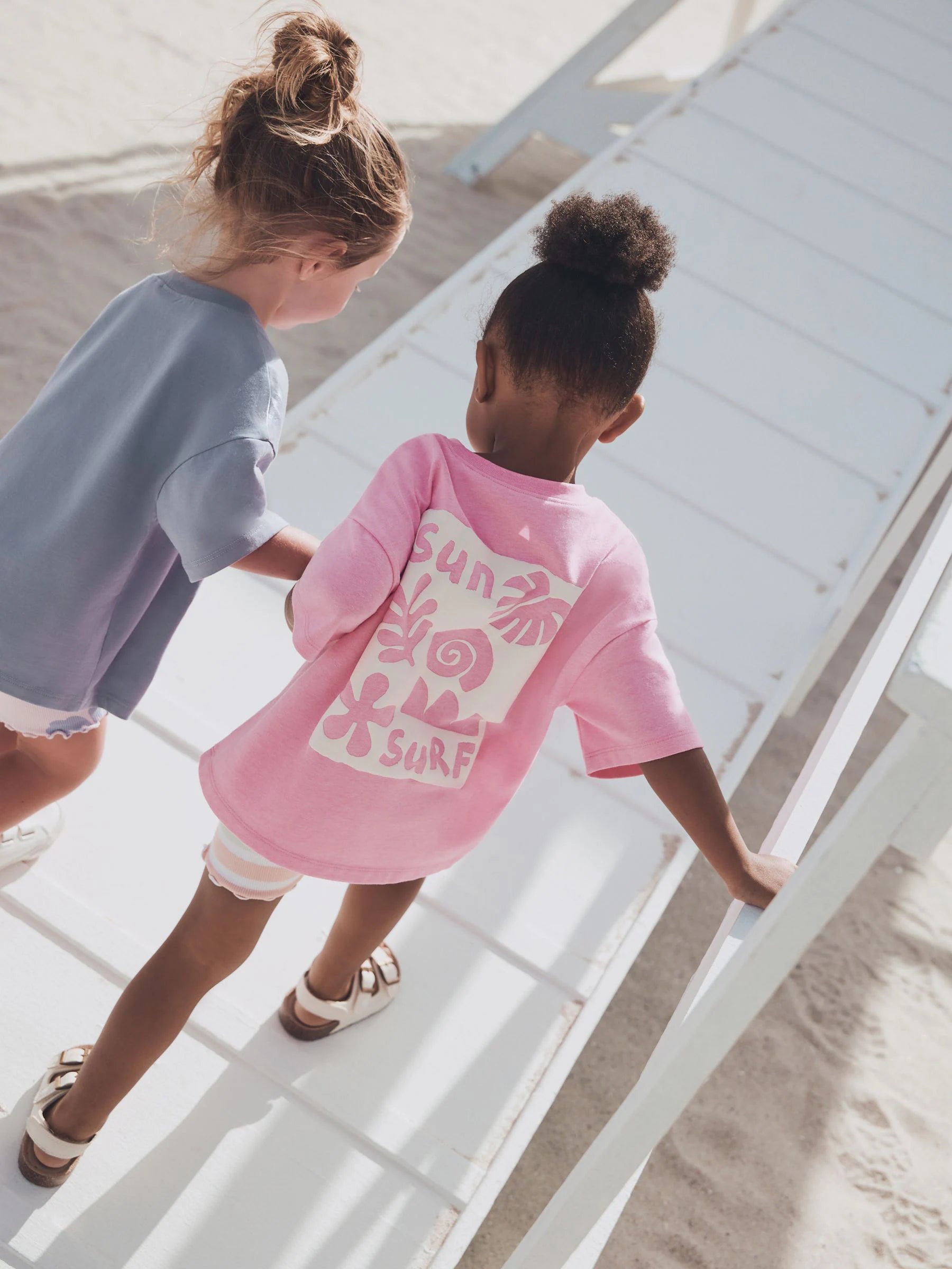 Pink/Cream Top & Cycle Shorts Set 2 Pack (3mths-7yrs)