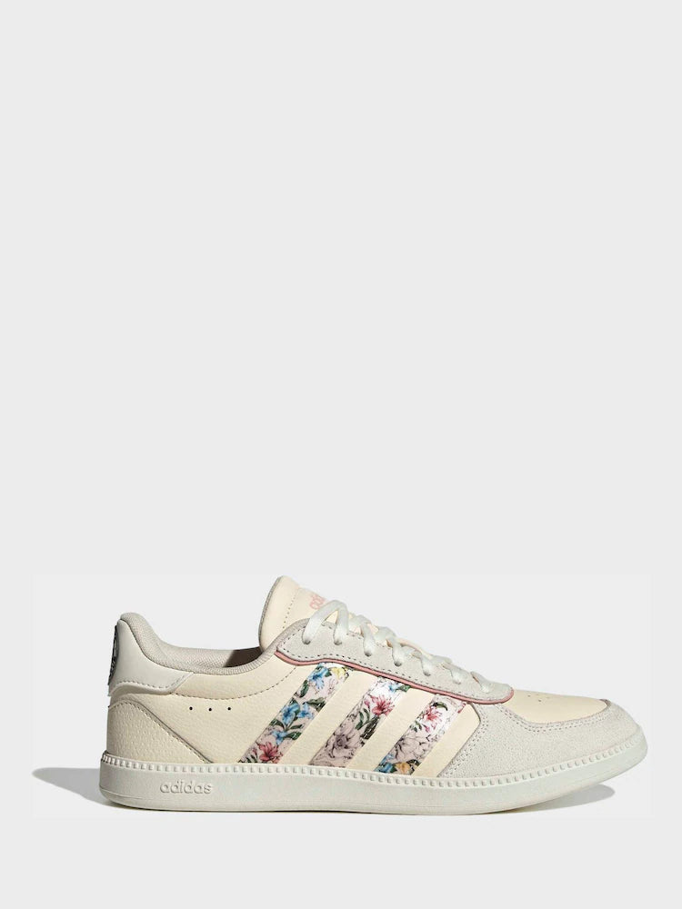 adidas Cream/Floral Breaknet Sleek Trainers
