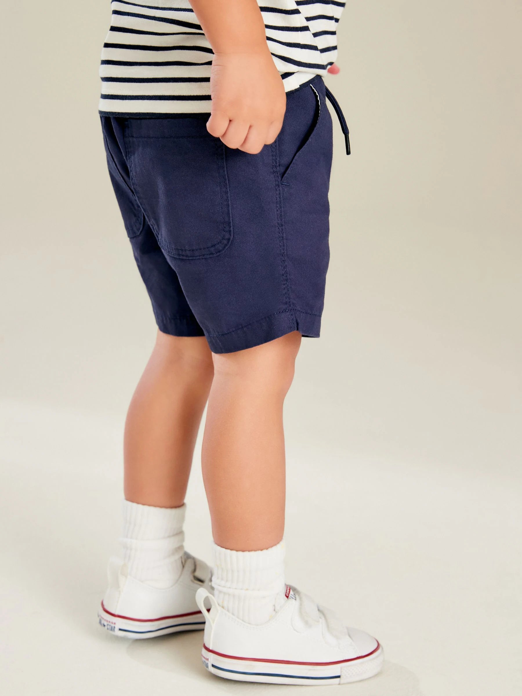 Navy Blue Pull On Shorts (3mths-7yrs)