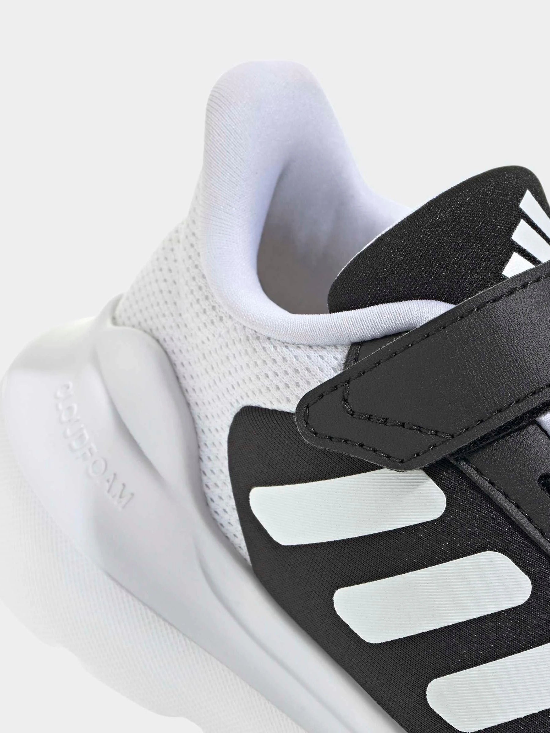 adidas Black/White Tensaur Run 2.0 Hook and Loop Kids Trainers