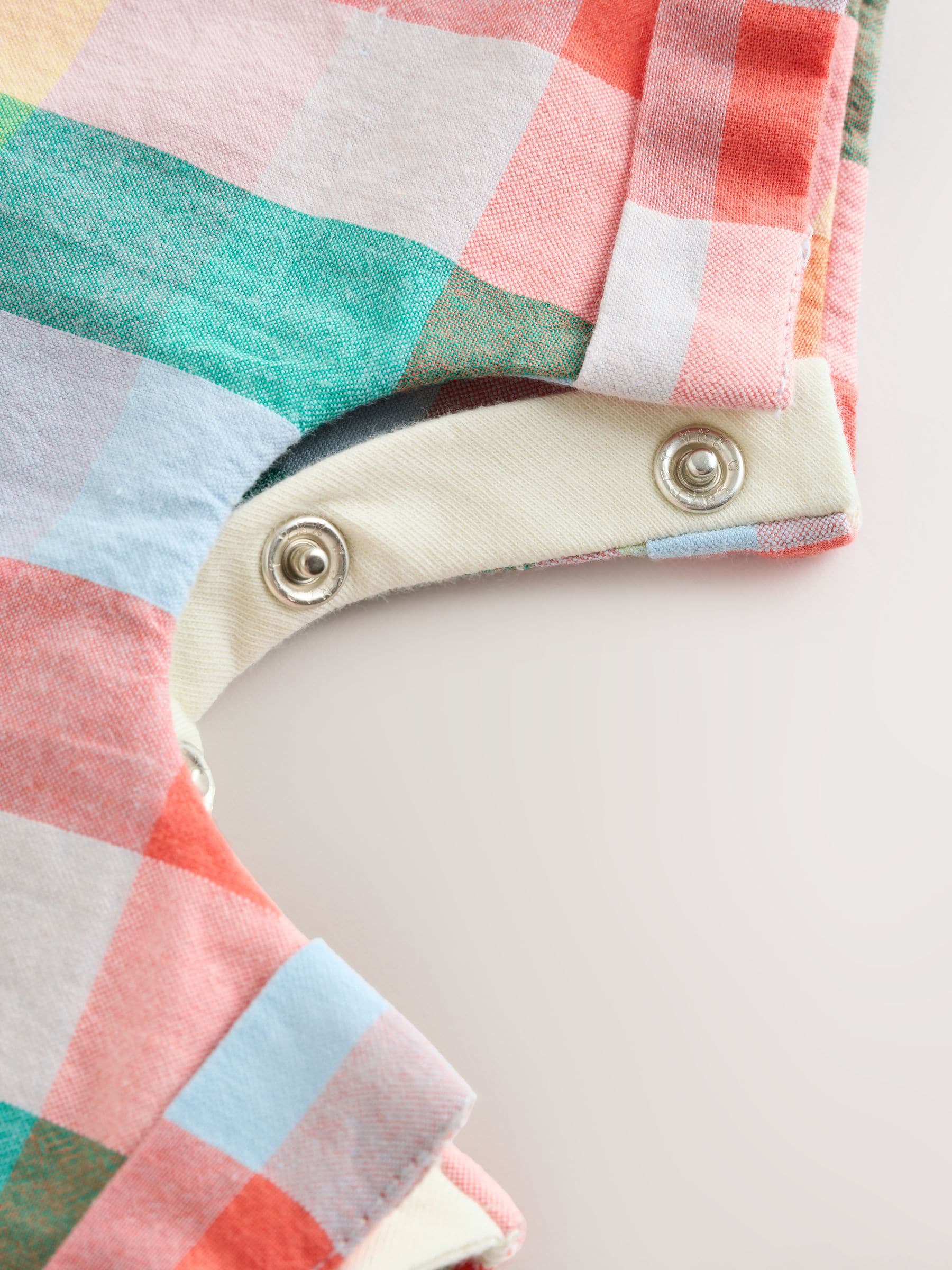 Bright Multi Colour Check Woven Dungaree and Bodysuit Set (0mths-2yrs)