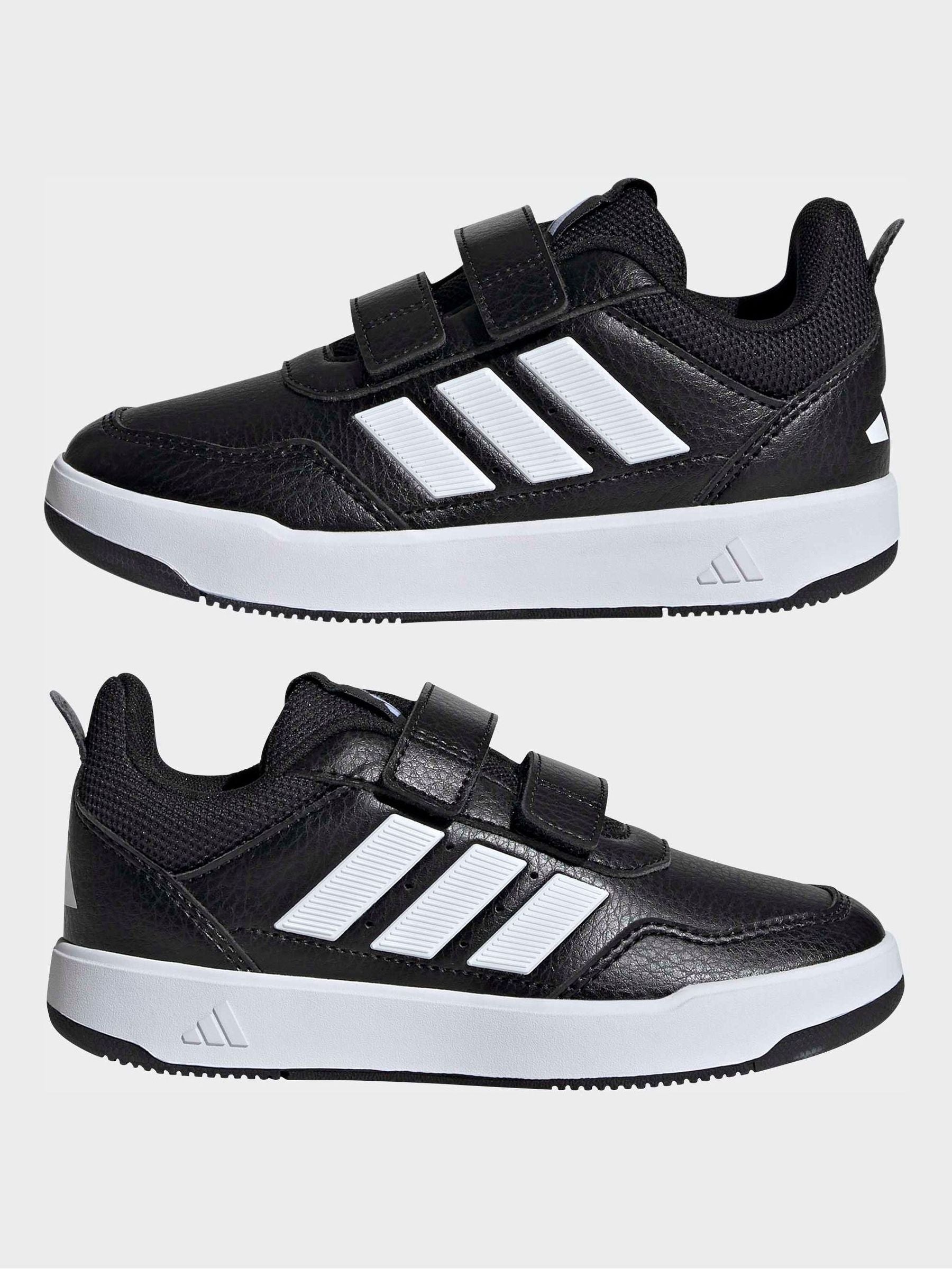 adidas Black/White Hook and Loop Tensaur Sport 3.0 Junior Trainers