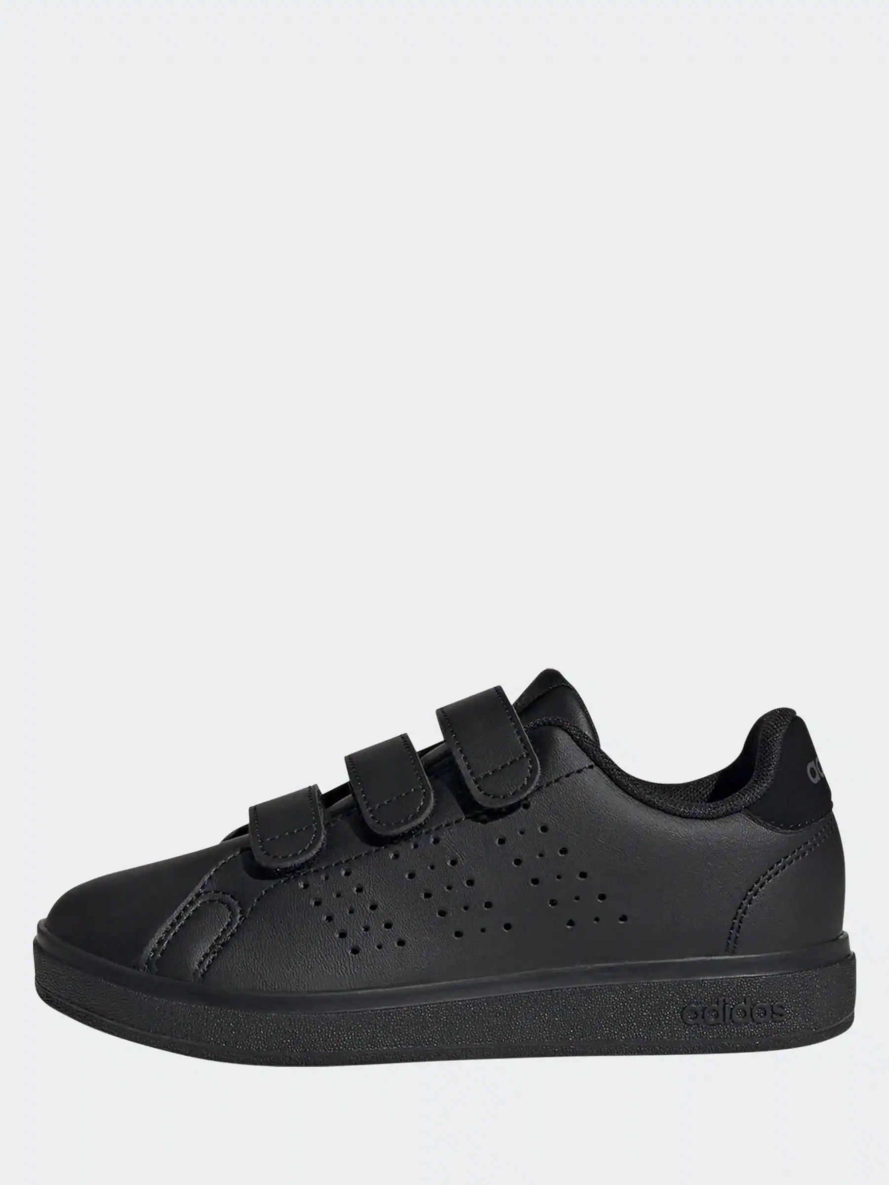 adidas Black Advantage Base 2.0 Hook and Loop Kids Trainers