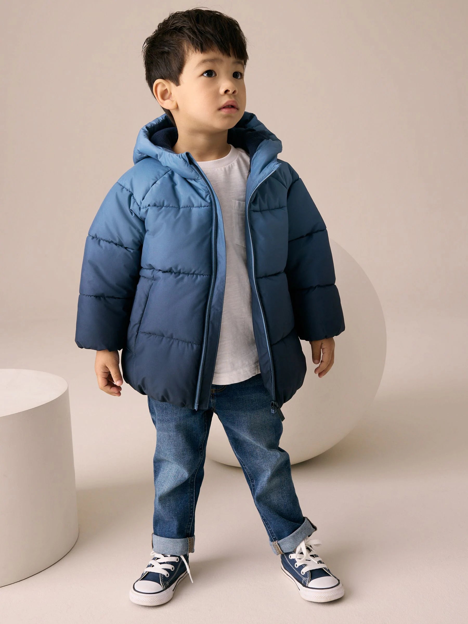 Blue Dip-Dye Padded Shower Resistant Coat (3mths-7yrs)