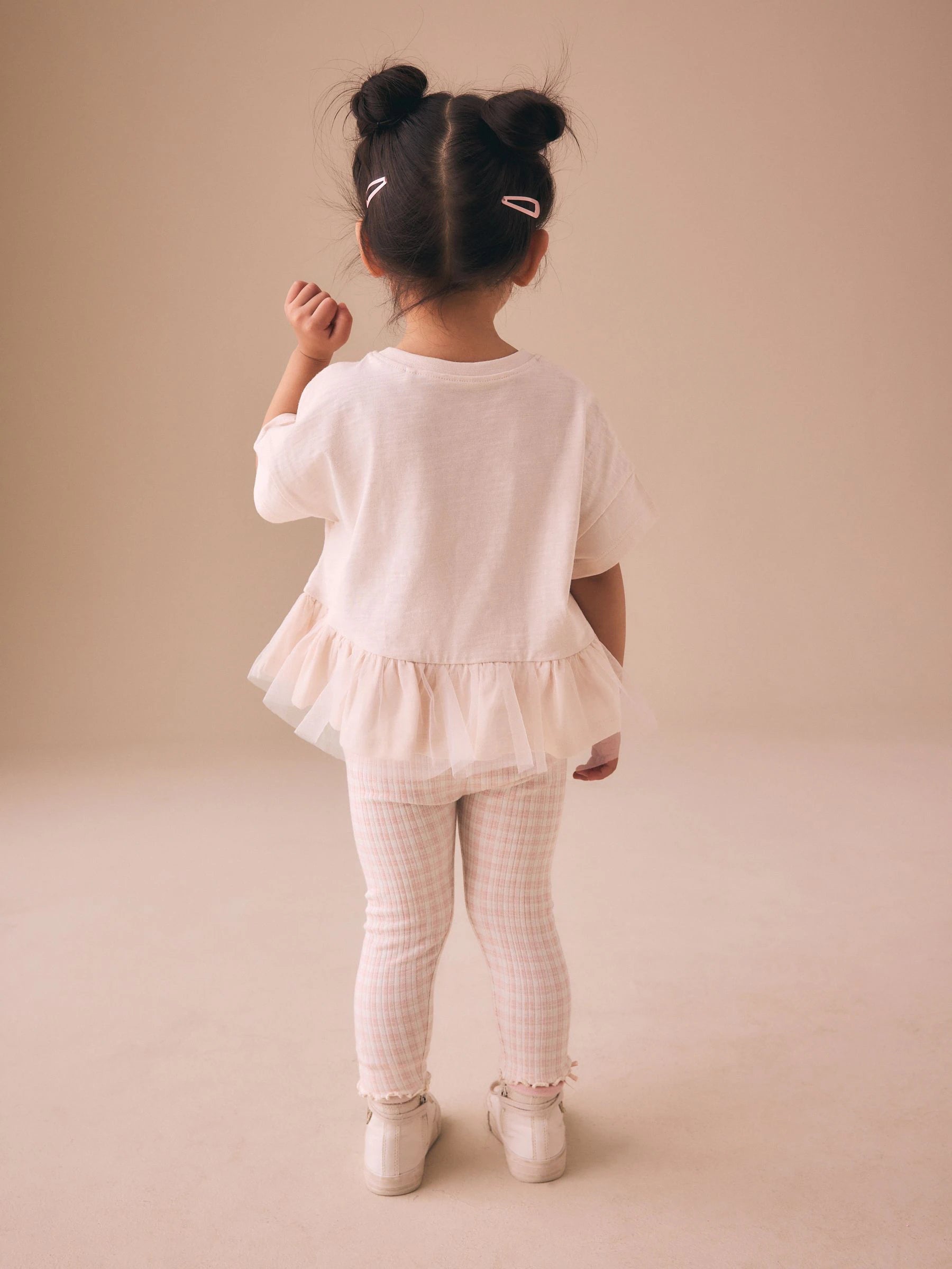 Pink Ballerina Short Sleeve Peplum T-Shirt and Leggings Set (3mths-7yrs)