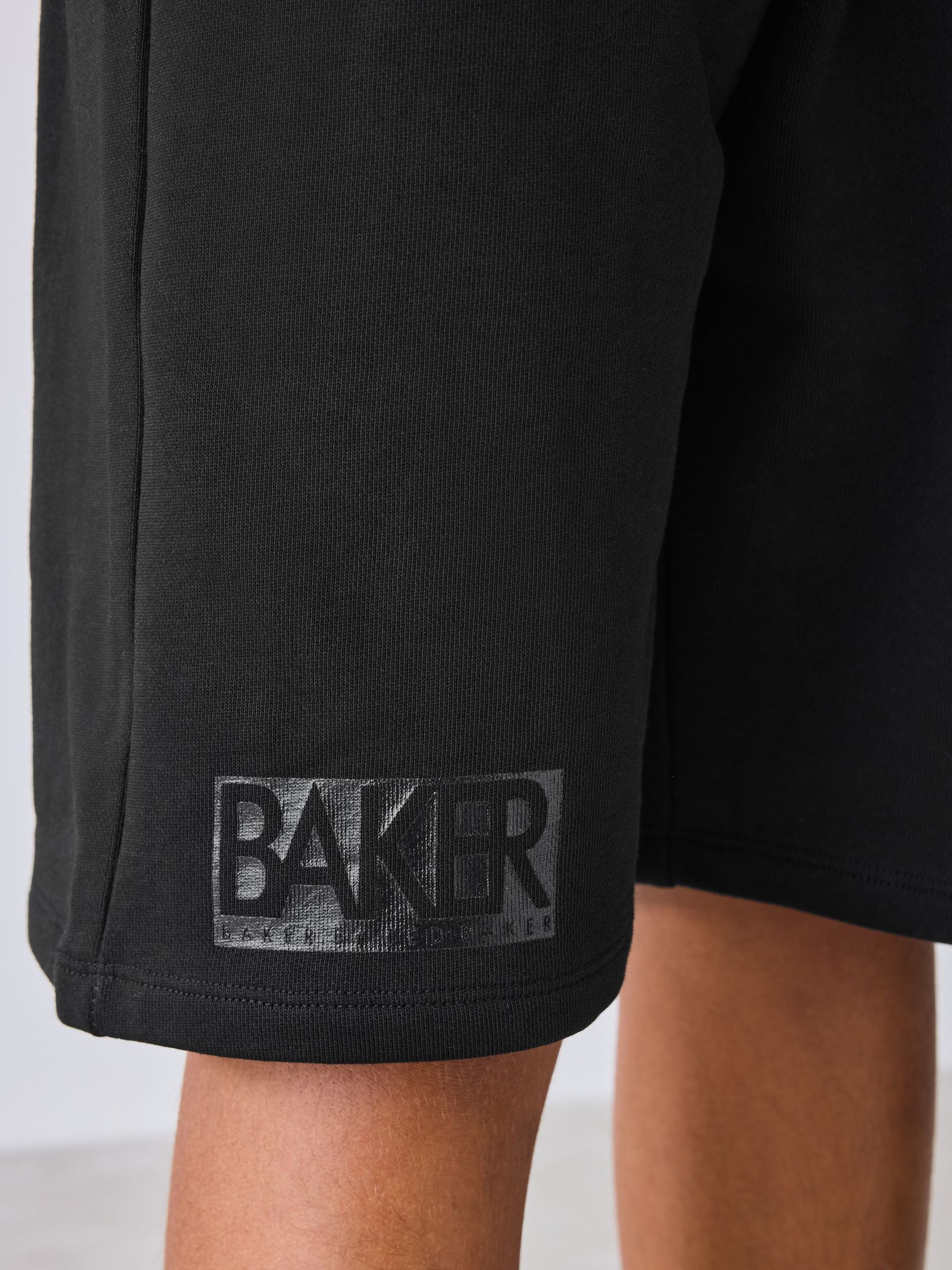 Baker by Ted Baker Oversized Black T-Shirt and Shorts Set