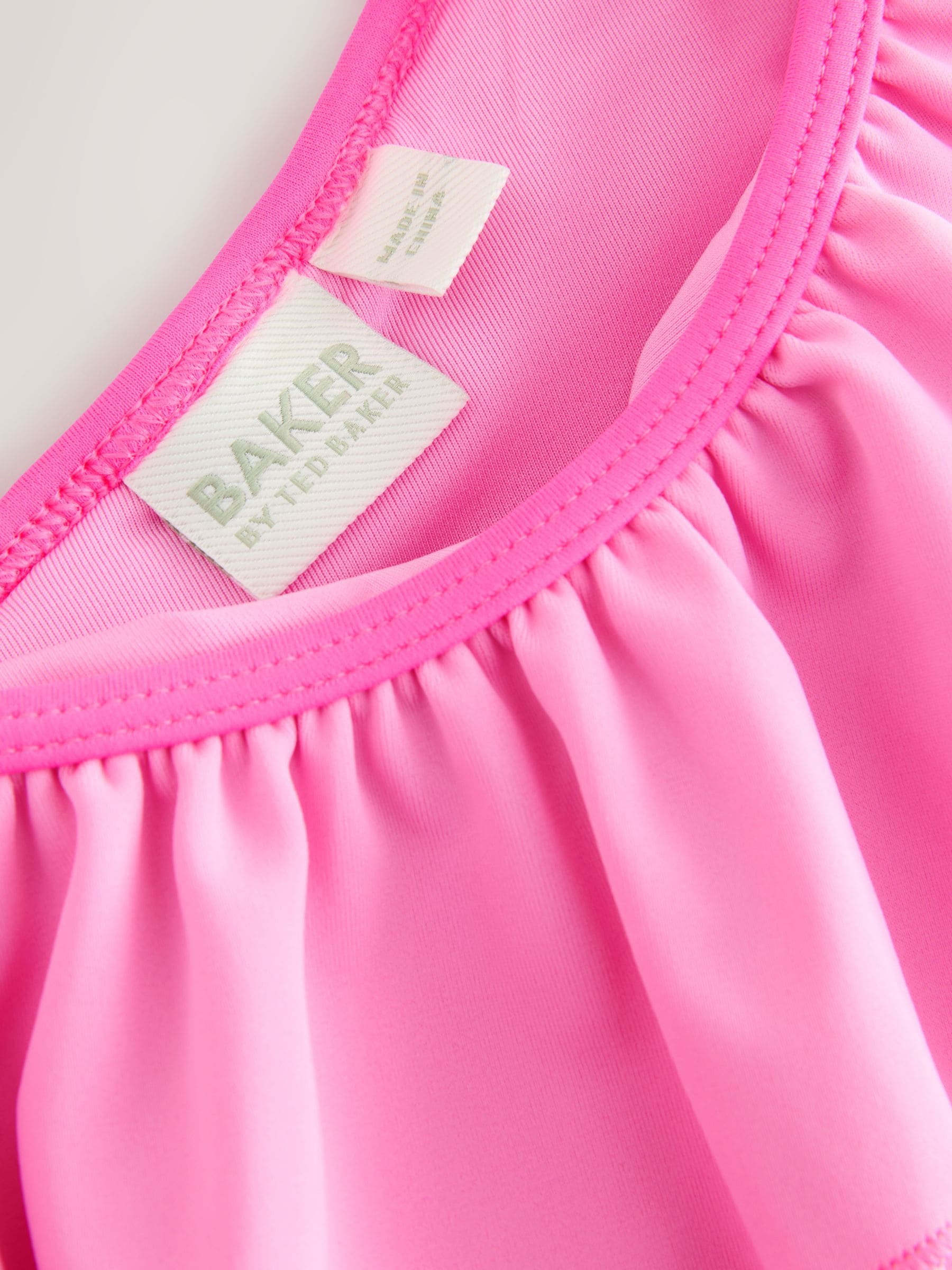 Baker by Ted Baker Pink Frill Swimsuit