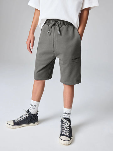 smALLSAINTS Charcoal Grey Underground Sweat Shorts