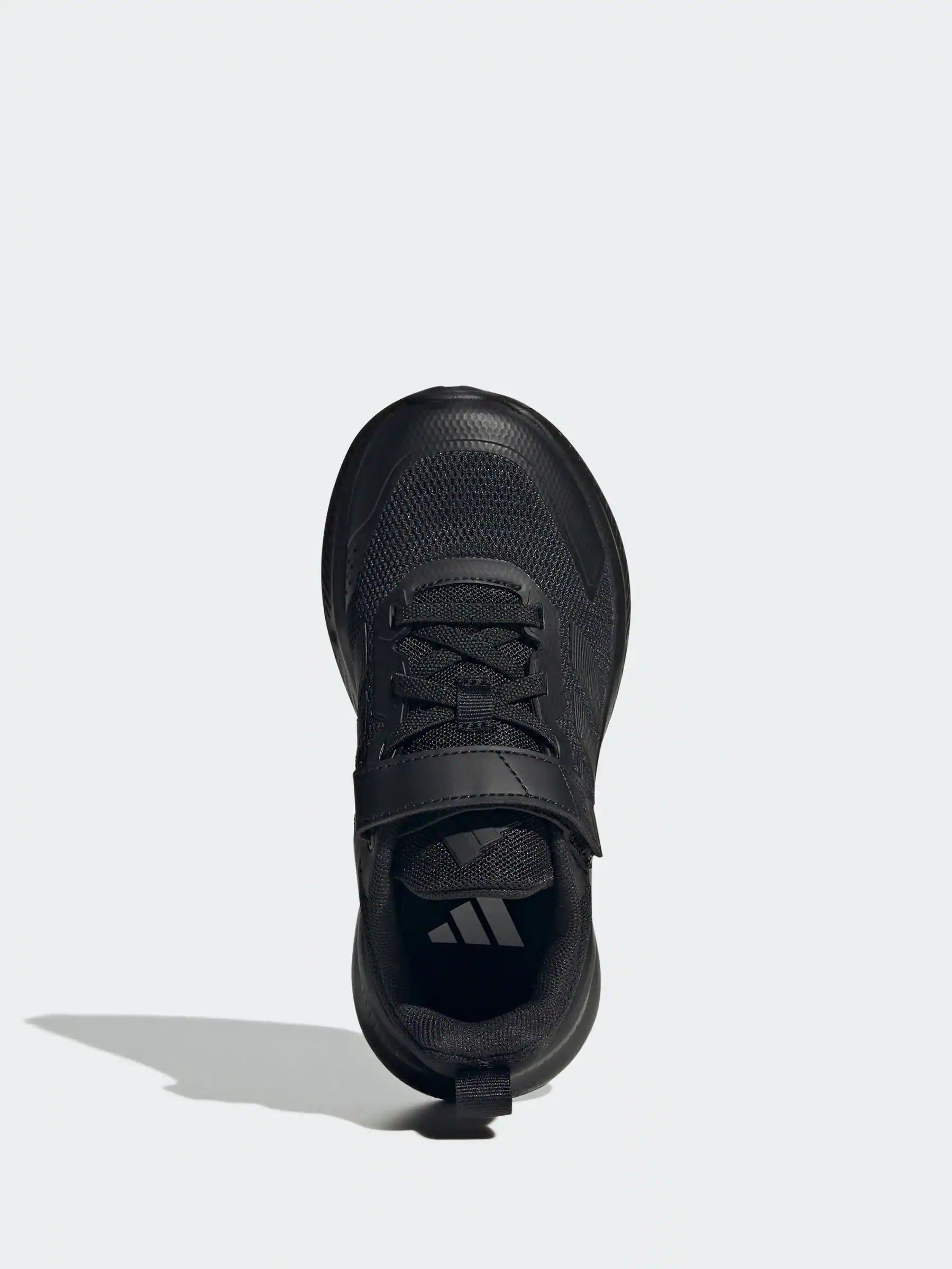 adidas Black Fortarun 4.0 Hook and Loop Kids Trainers