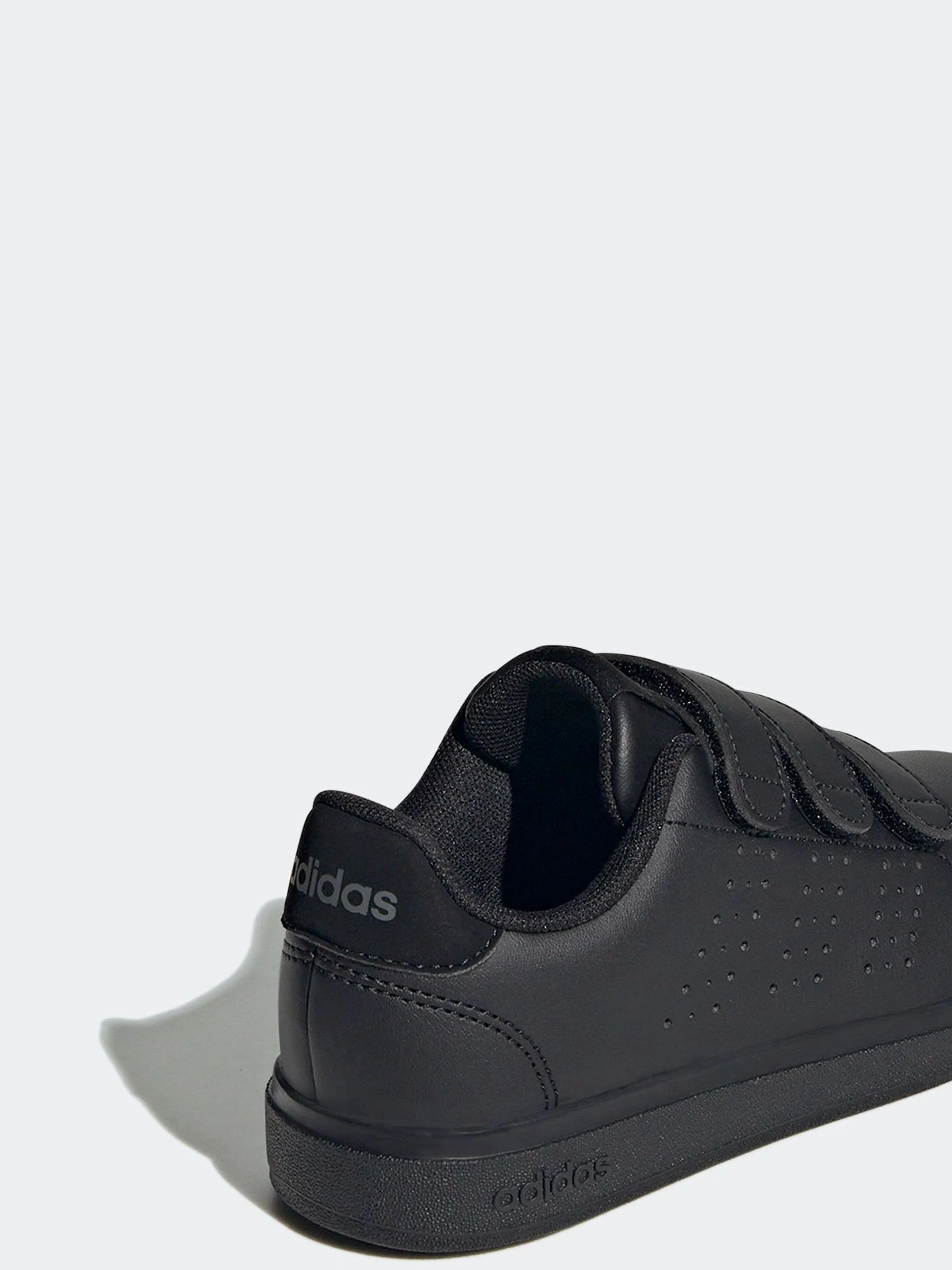 adidas Black Advantage Base 2.0 Hook and Loop Kids Trainers
