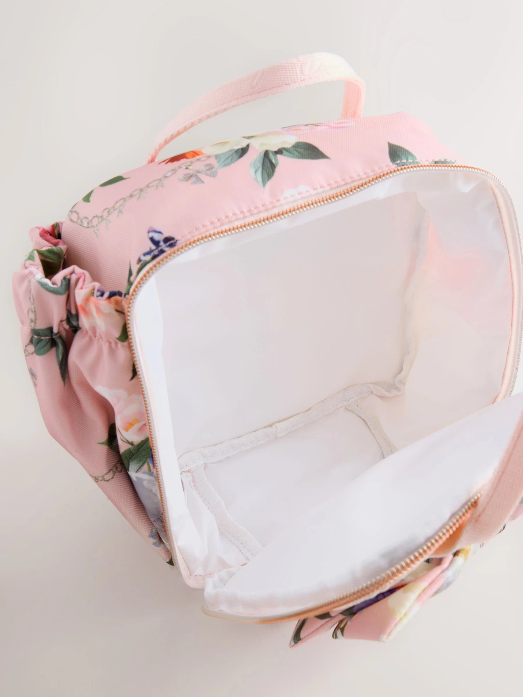 Baker by Ted Baker Pink Back to School Childrens Floral Bow Lunch Bag