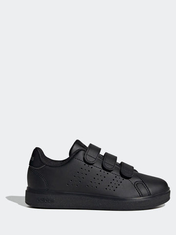 adidas Black Advantage Base 2.0 Hook and Loop Kids Trainers