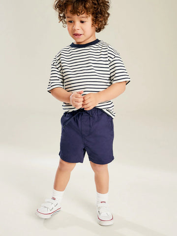 Navy Blue Pull On Shorts (3mths-7yrs)