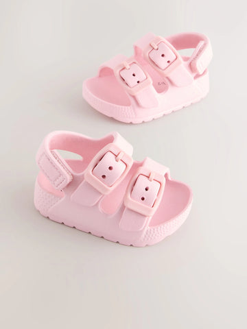 Pink Baby Double Buckle EVA Sandals (0-24mths)