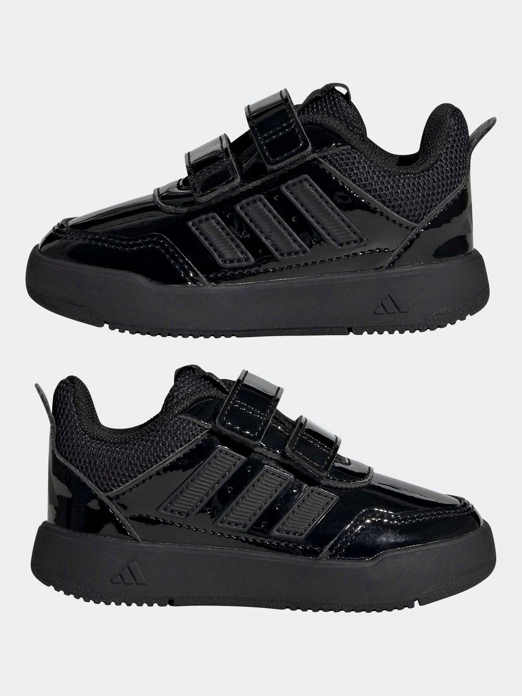 adidas Patent Black Hook and Loop Tensaur Sport 3.0 Infant Trainers