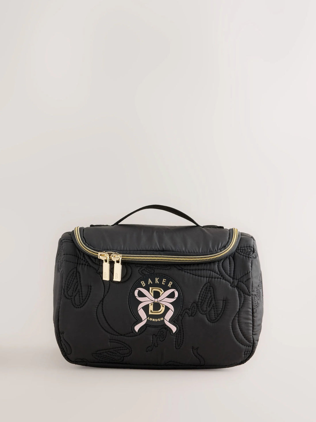 Baker by Ted Baker Black Back to School Childrens Quilted Bow Lunch Bag