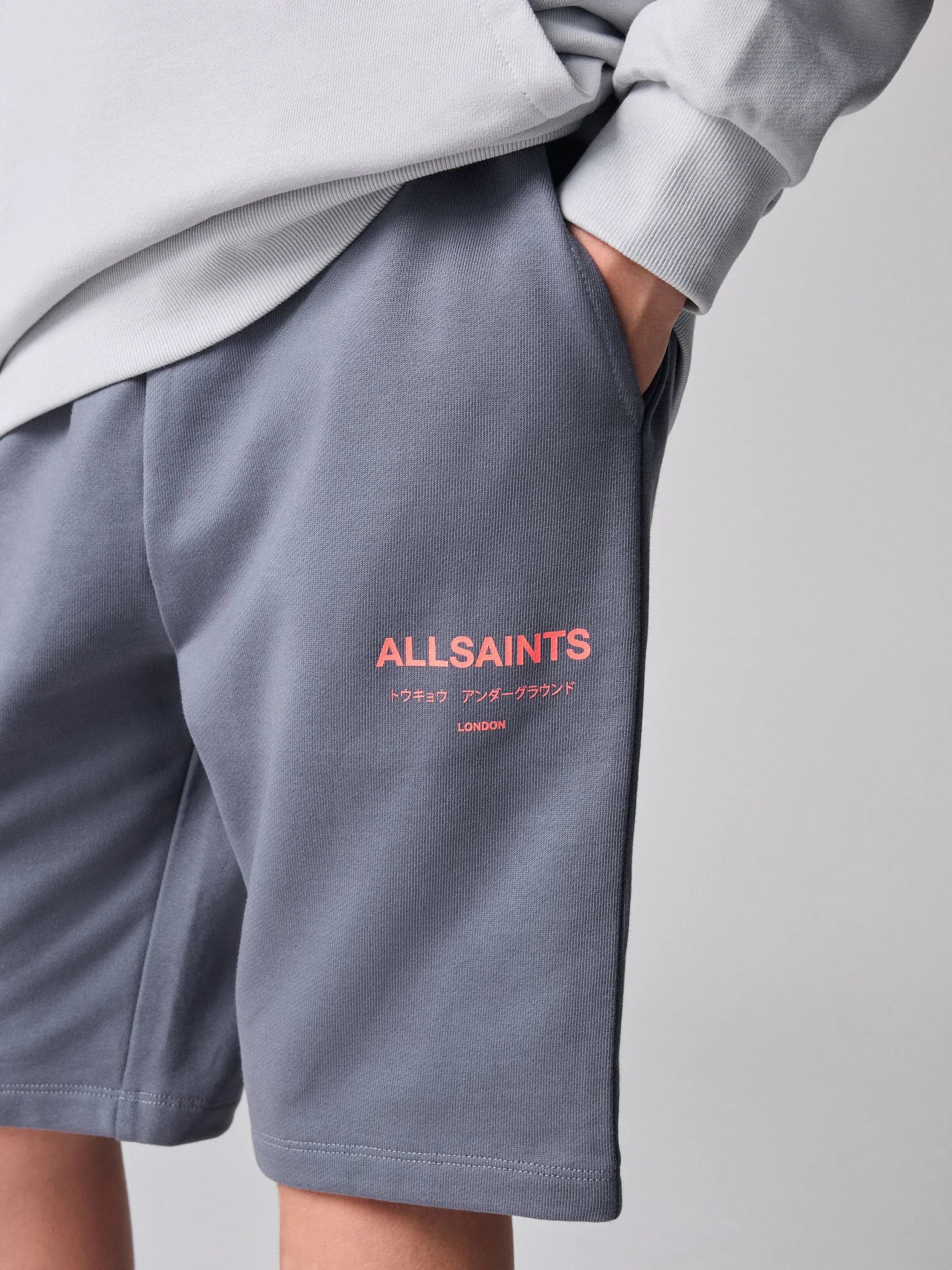smALLSAINTS Mid Blue Underground Sweat Shorts