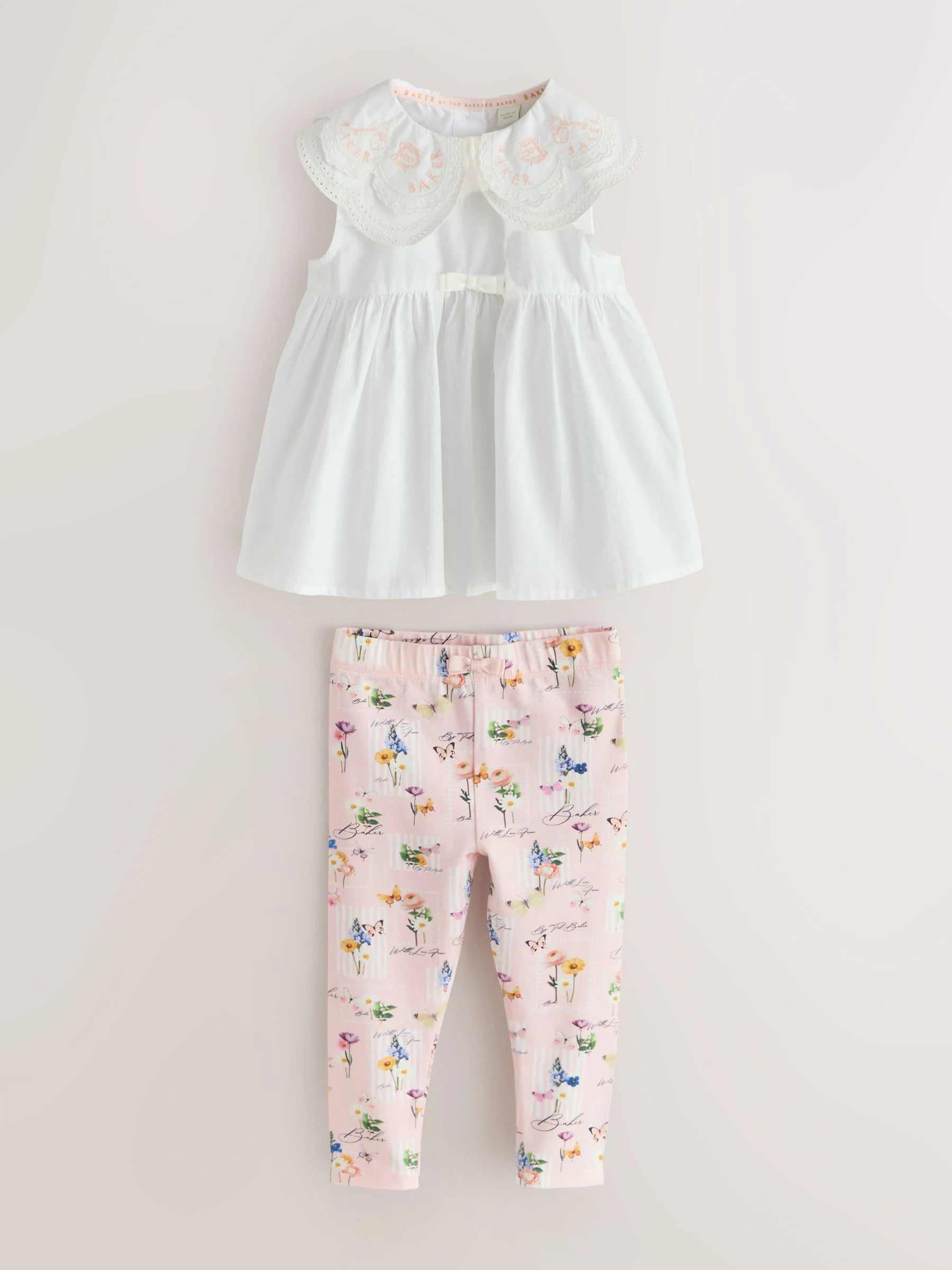 Baker by Ted Baker 2 Piece Woven Collar Top and Leggings Set