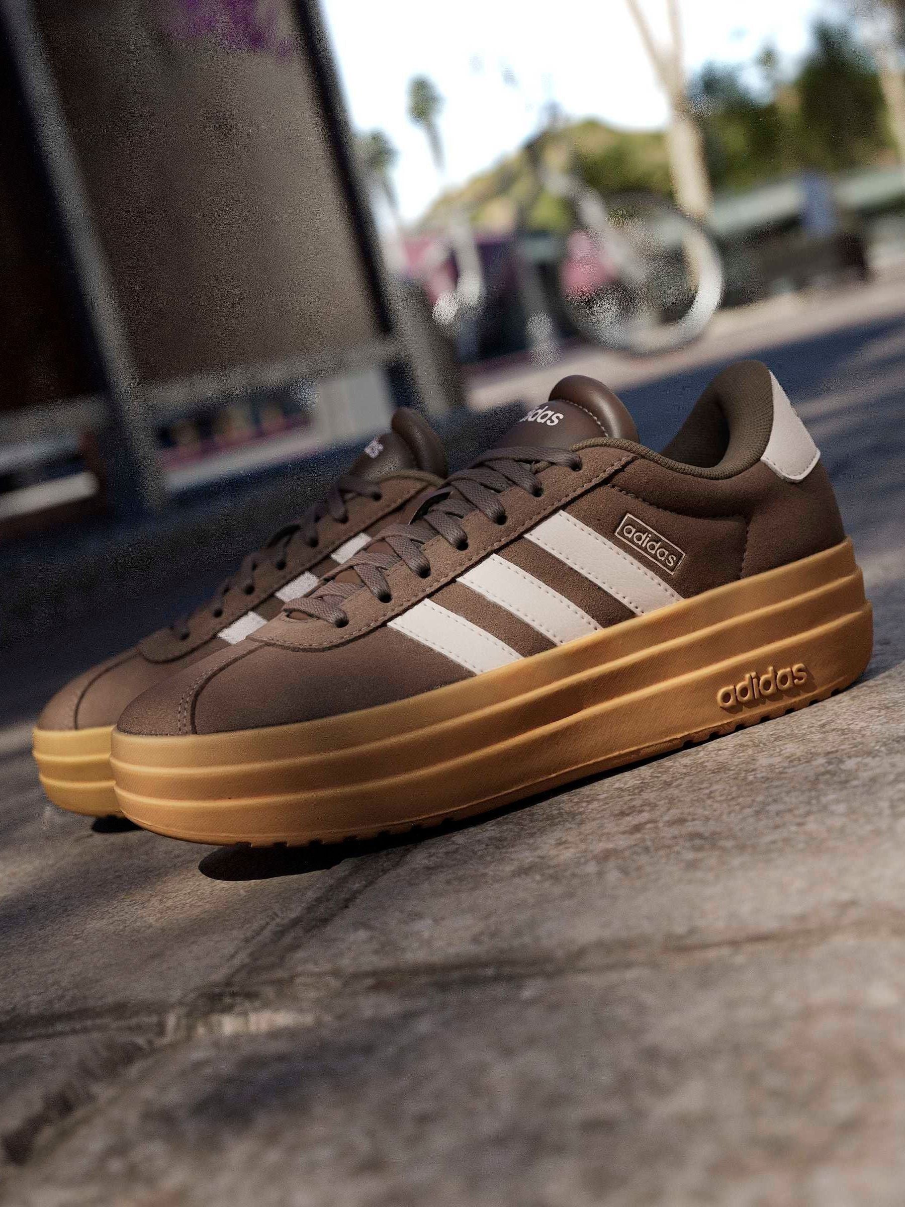 adidas Brown/Pink VL Court Bold Trainers